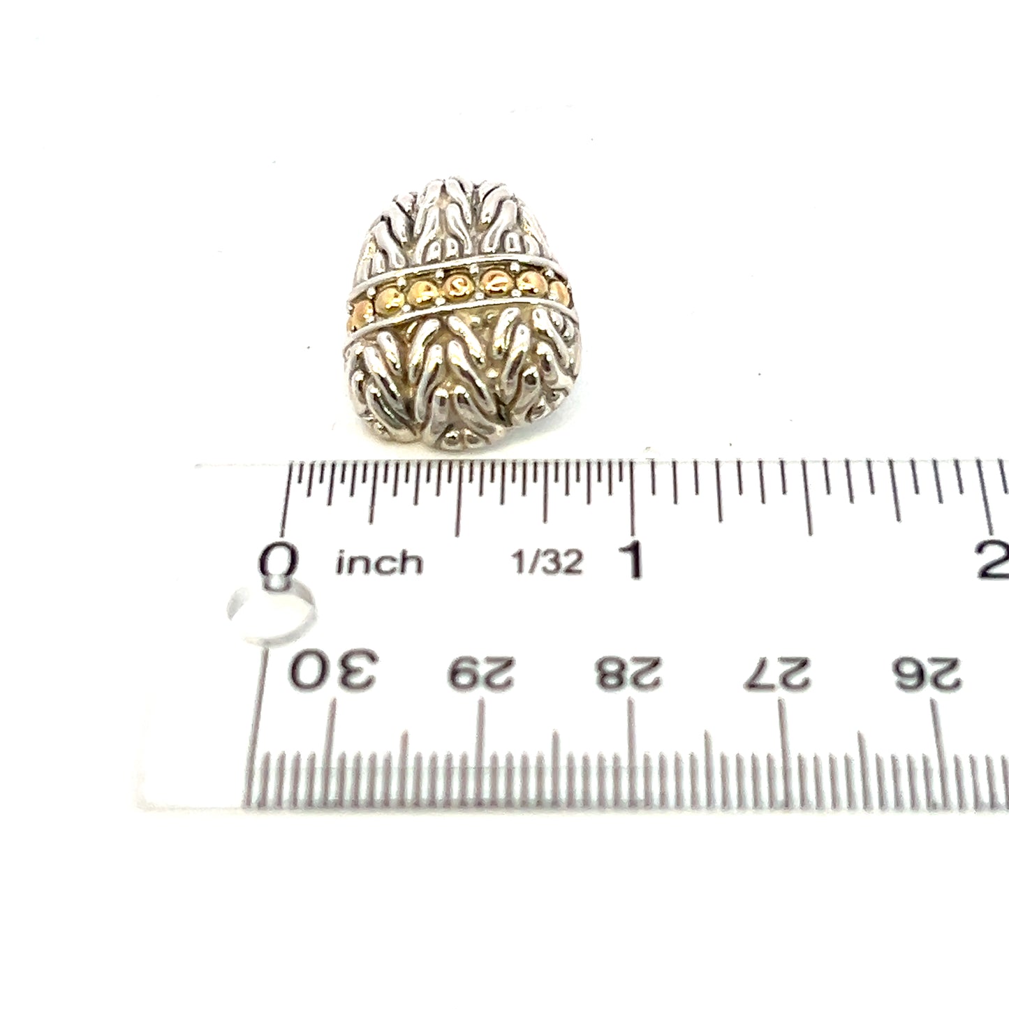 John Hardy Estate Earrings Sterling Silver 18k Y Gold JH72