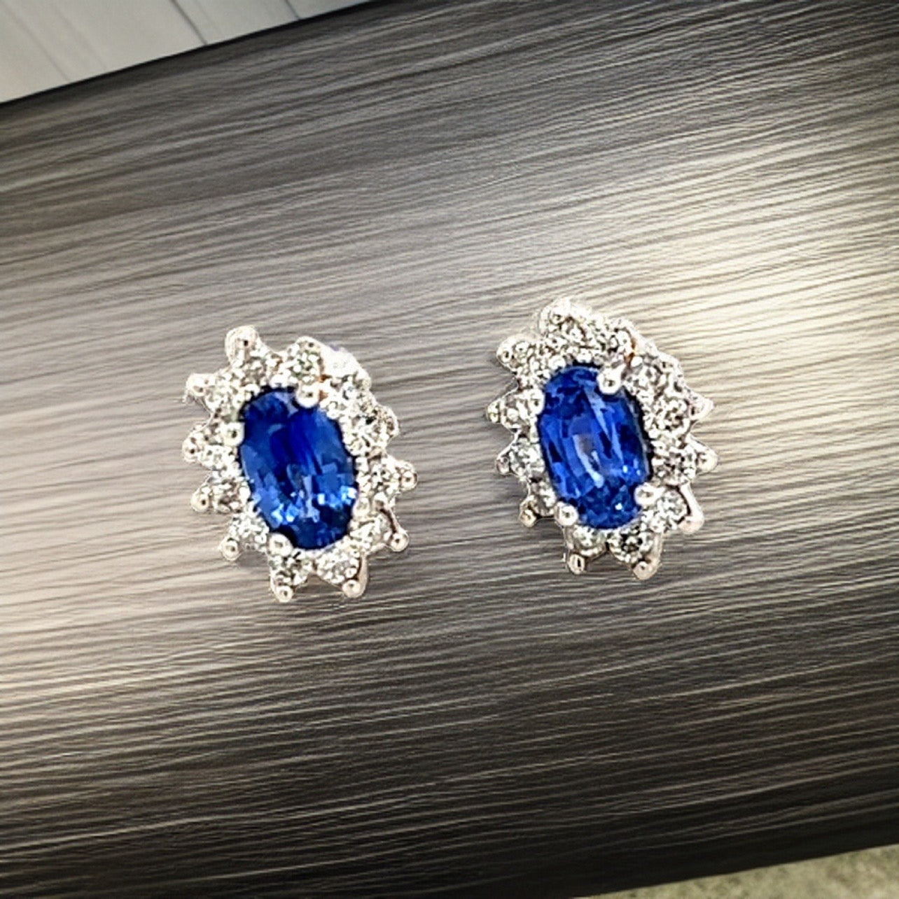 Natural Sapphire Diamond Stud Earrings 14k Gold 0.84 TCW Certified $2,975 215098 - Certified Fine Jewelry