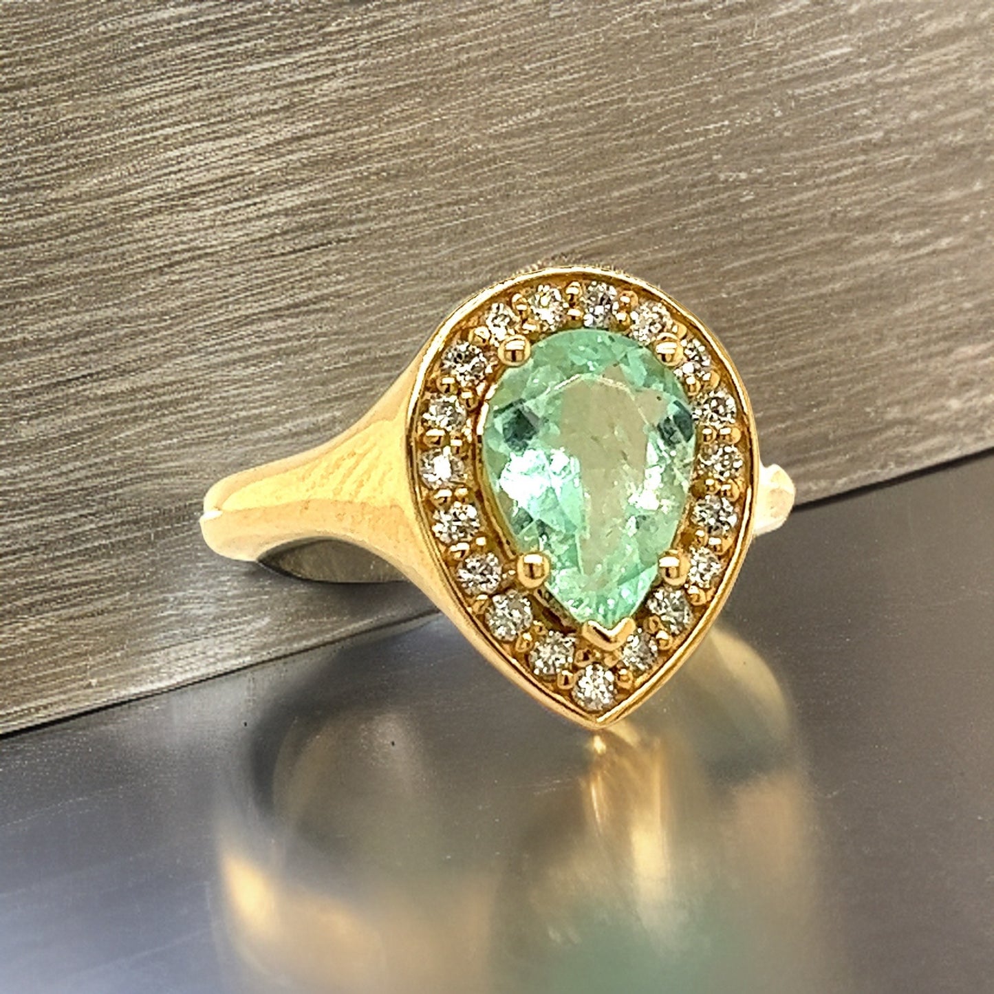 Natural Emerald Diamond Ring Size 6.5 14k Y Gold 1.74 TCW Certified $4,950 216677 - Certified Fine Jewelry