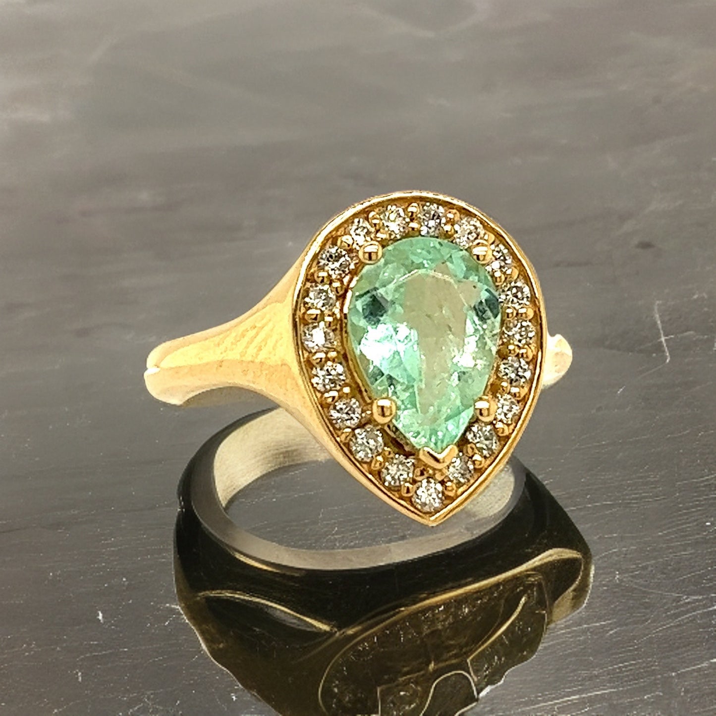 Natural Emerald Diamond Ring Size 6.5 14k Y Gold 1.74 TCW Certified $4,950 216677 - Certified Fine Jewelry