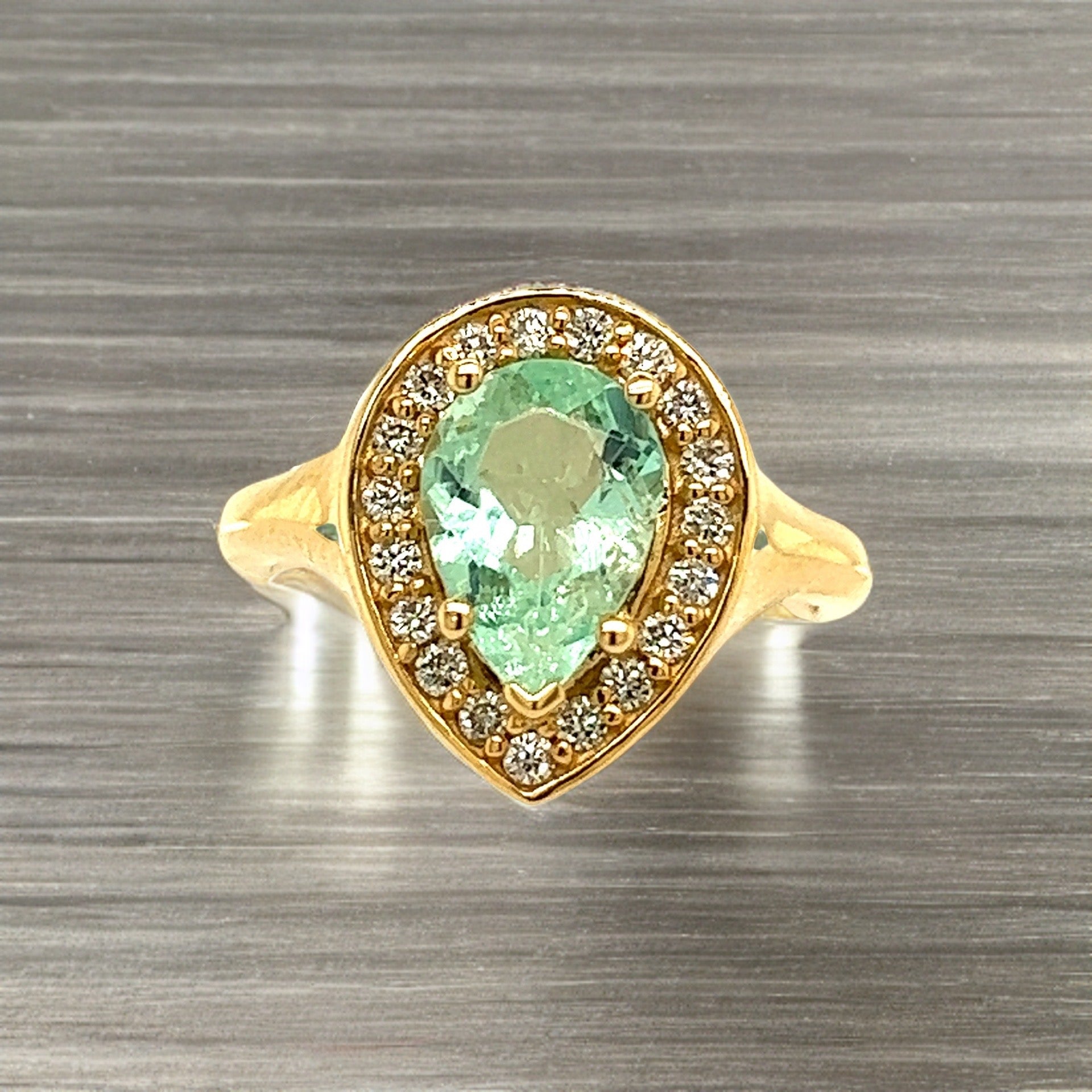 Natural Emerald Diamond Ring Size 6.5 14k Y Gold 1.74 TCW Certified $4,950 216677 - Certified Fine Jewelry