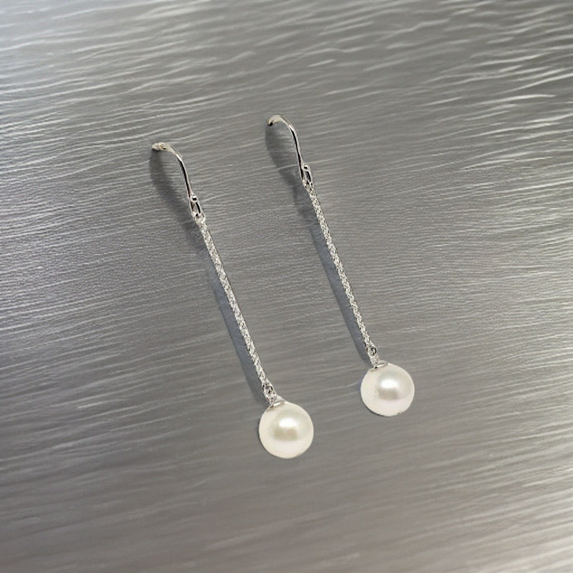 Akoya Pearl Drop Earrings14k Gold Women 9.3 mm Certified $780 721023 - Certified Fine Jewelry