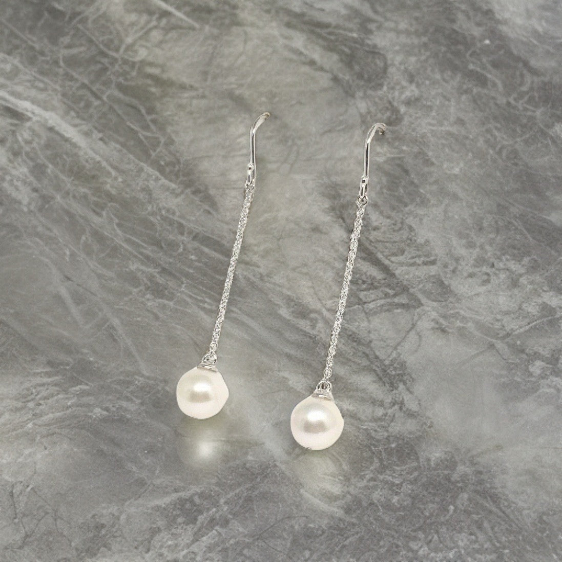 Akoya Pearl Drop Earrings14k Gold Women 9.3 mm Certified $780 721023 - Certified Fine Jewelry