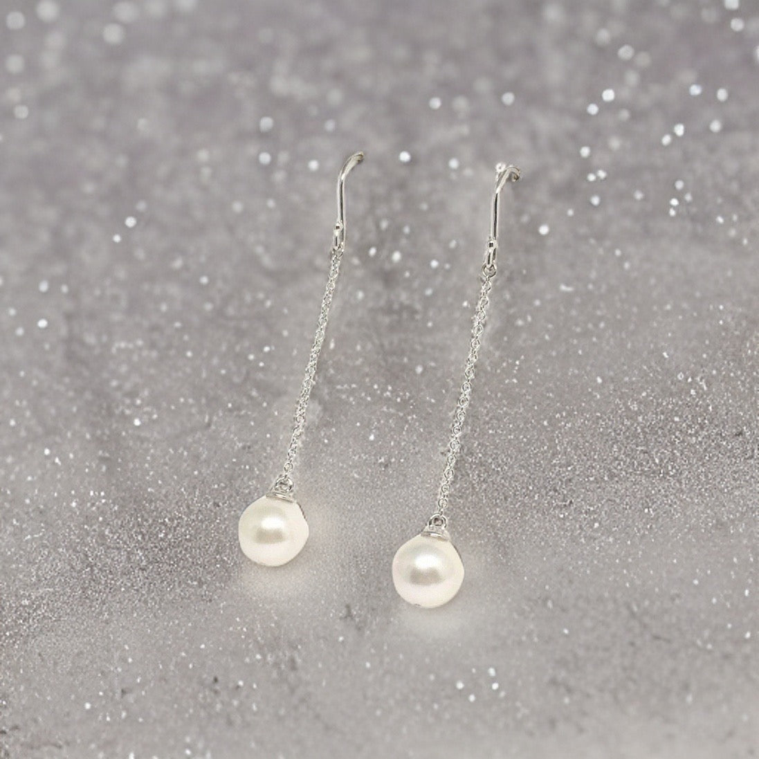 Akoya Pearl Drop Earrings14k Gold Women 9.3 mm Certified $780 721023 - Certified Fine Jewelry