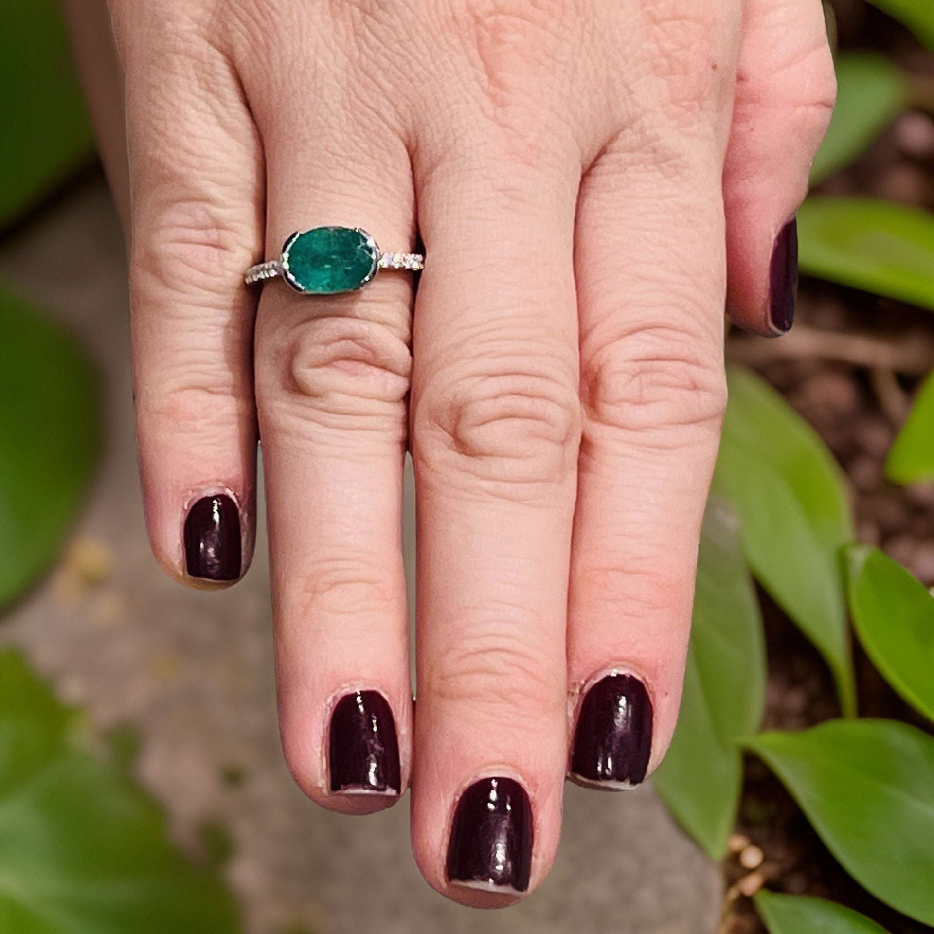 Natural Emerald Diamond Ring 6.5 14k W Gold 2.33 TCW Certified $3,950 221335 - Certified Fine Jewelry