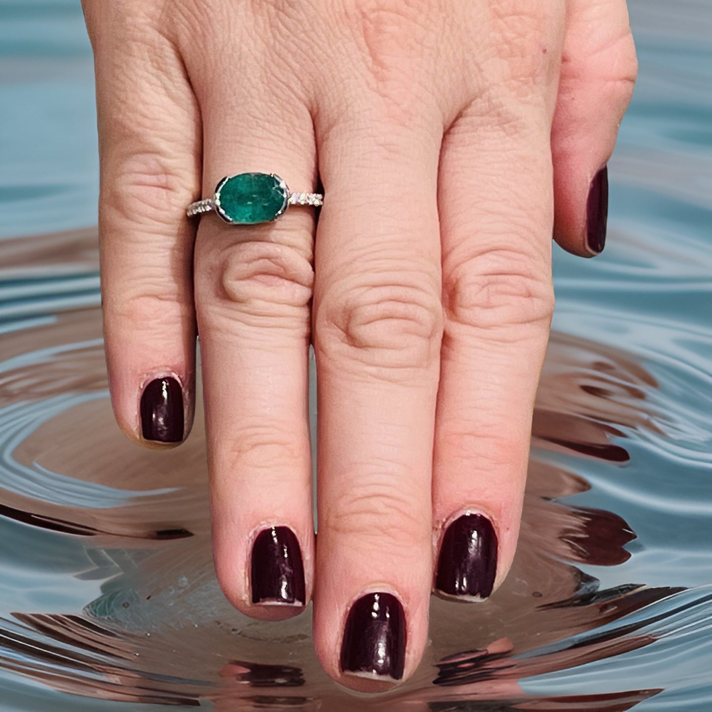 Natural Emerald Diamond Ring 6.5 14k W Gold 2.33 TCW Certified $3,950 221335 - Certified Fine Jewelry