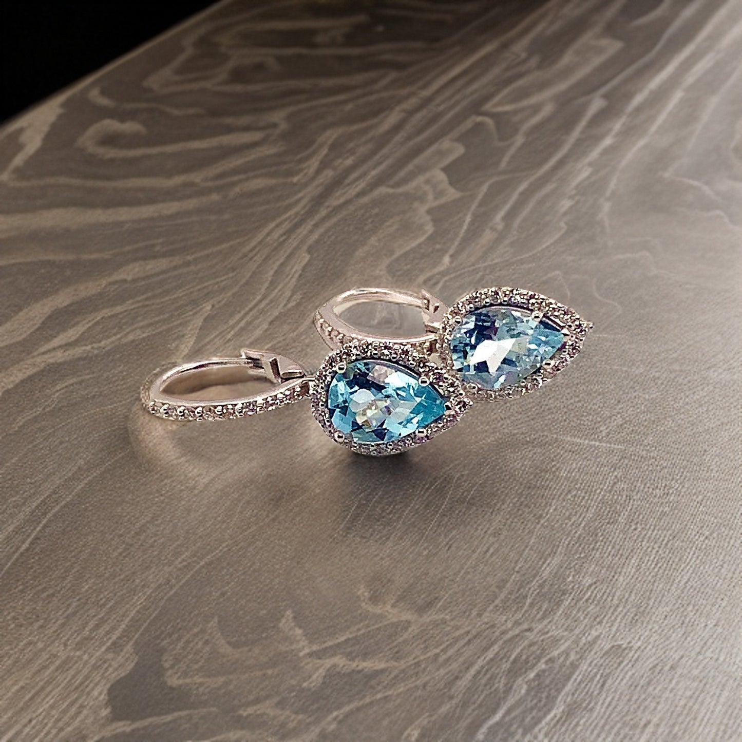 Natural Aquamarine Diamond Earrings 14k Gold 3.61 TCW Certified $5,950 118916 - Certified Fine Jewelry