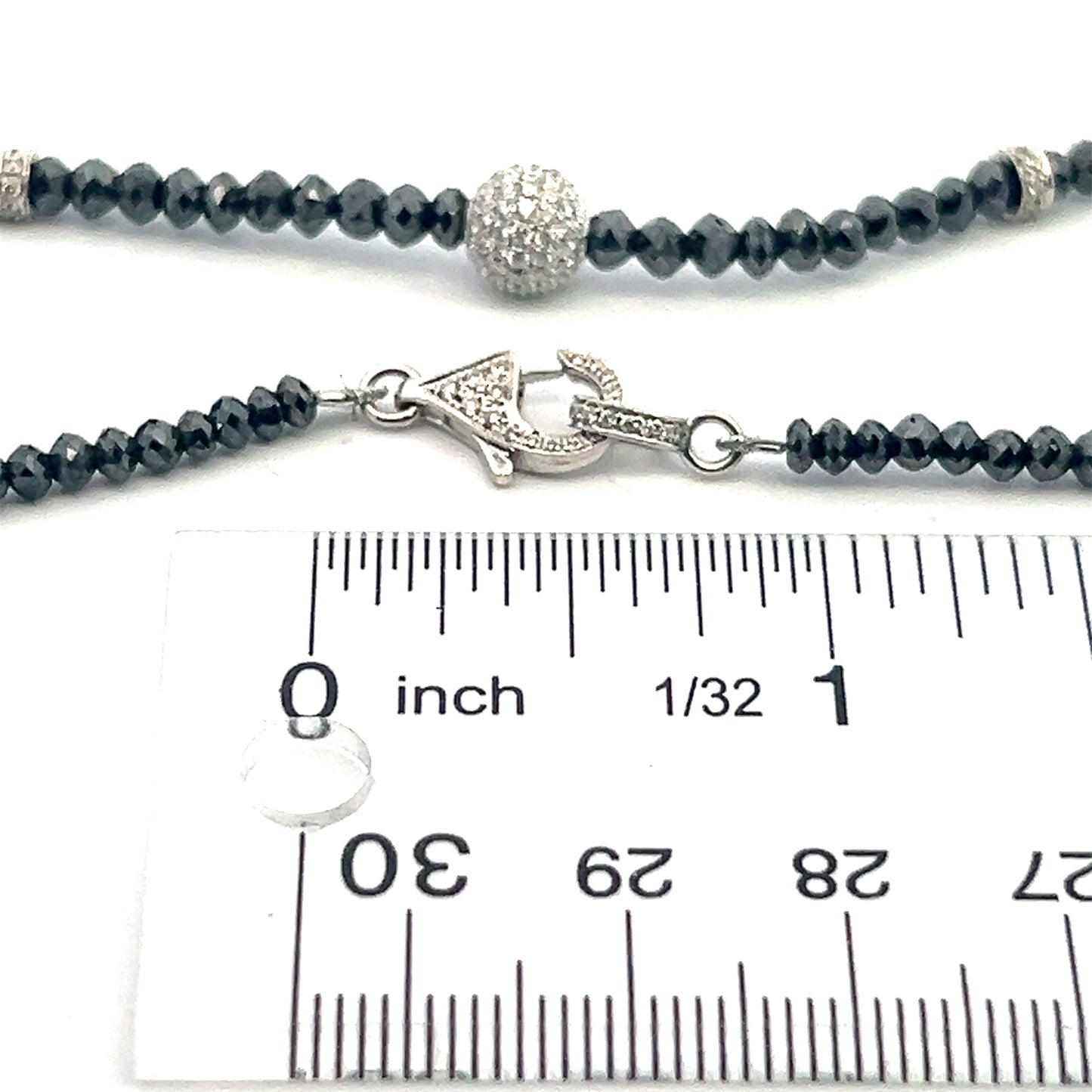 Diamond Beaded Necklace 34.15 Twc 18k Gold 16 in Certified $7,950 920472 - Certified Fine Jewelry