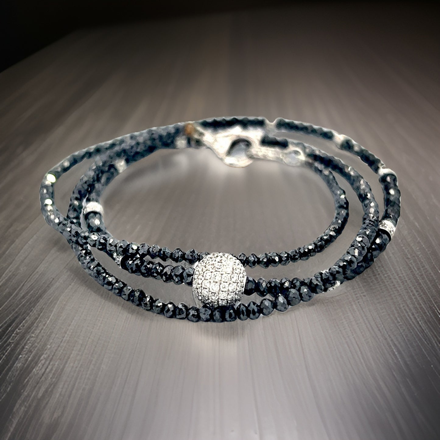 Diamond Black White Necklace 19 TCW 18k Gold 16 in Certified $5,950 920471 - Certified Fine Jewelry