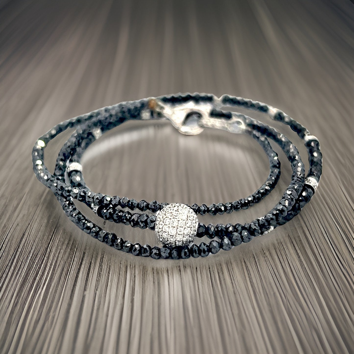 Diamond Black White Necklace 19 TCW 18k Gold 16 in Certified $5,950 920471 - Certified Fine Jewelry