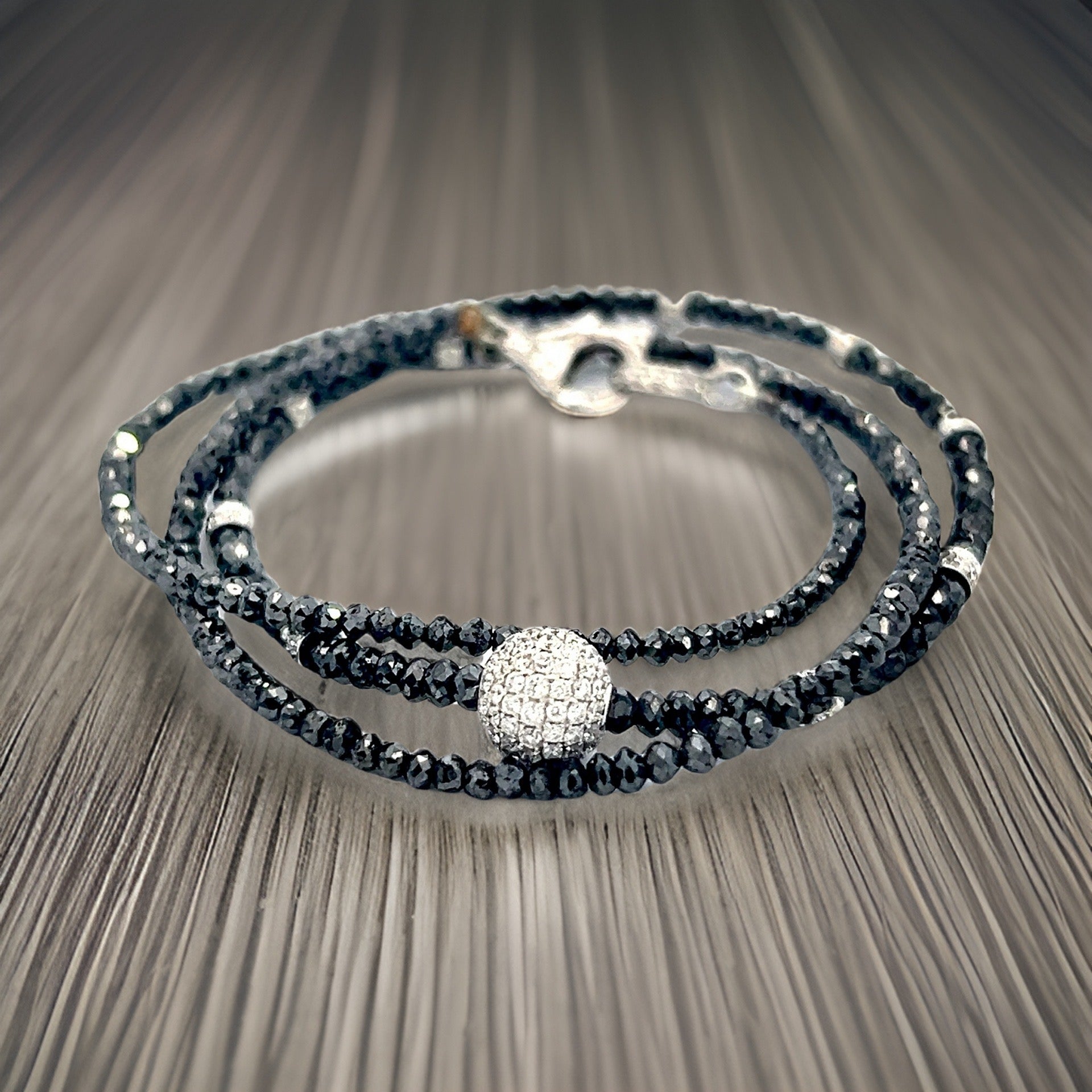 Diamond Black White Necklace 19 TCW 18k Gold 16 in Certified $5,950 920471 - Certified Fine Jewelry