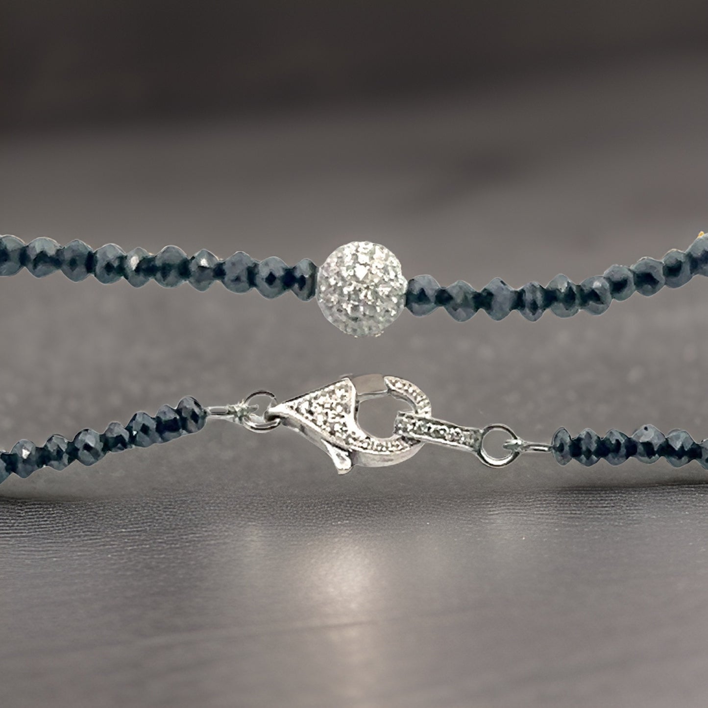 Diamond Beaded Necklace 34.15 Twc 18k Gold 16 in Certified $7,950 920472 - Certified Fine Jewelry