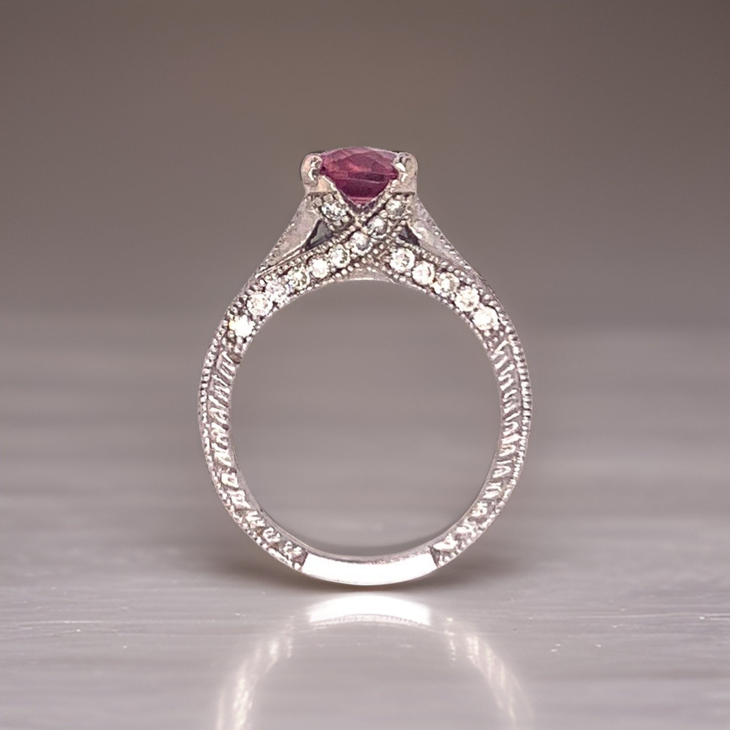 Diamond Pink Tourmaline Rubellite Ring 6.5 14k Gold 2.45 Tcw Certified $3,700 912289 - Certified Fine Jewelry