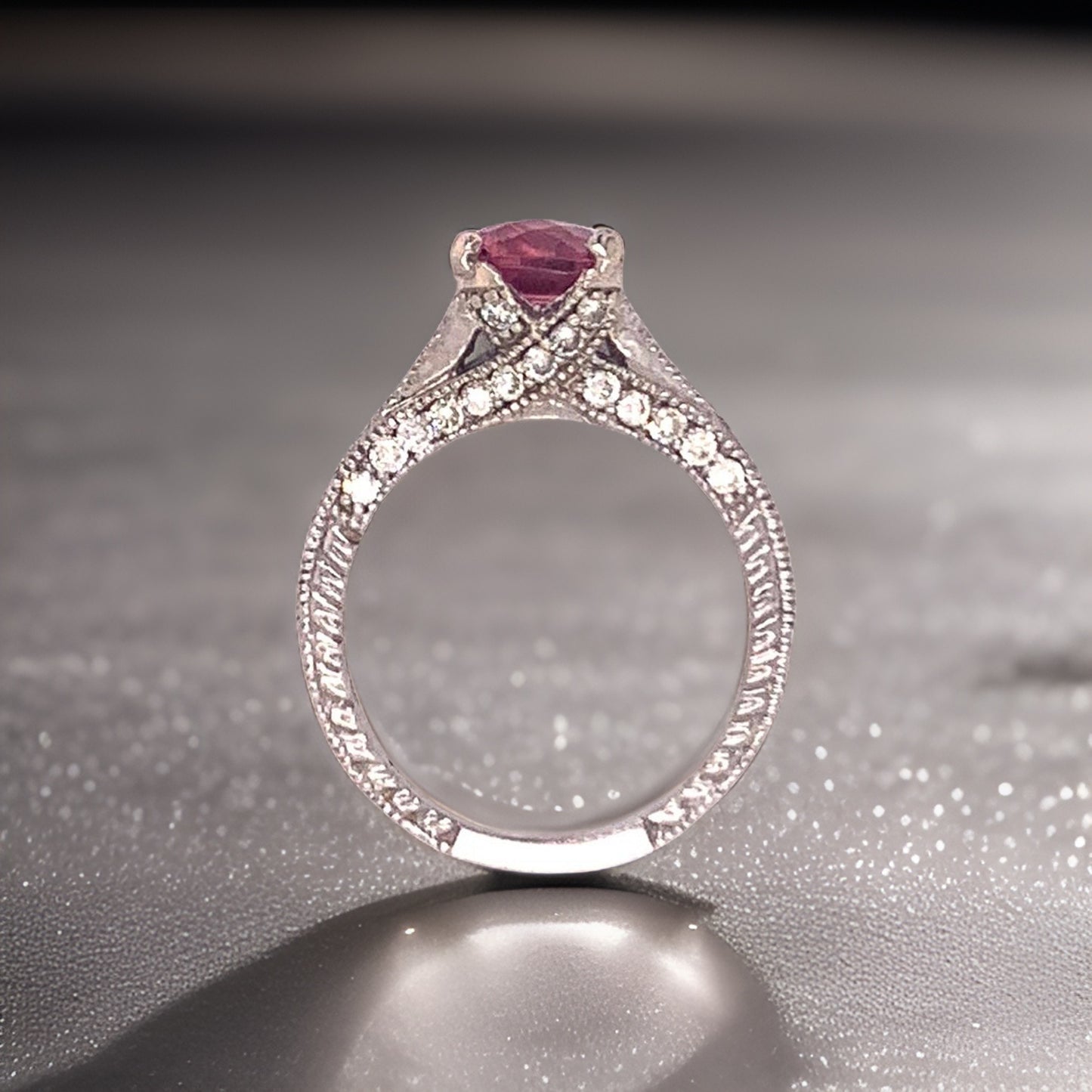 Diamond Pink Tourmaline Rubellite Ring 6.5 14k Gold 2.45 Tcw Certified $3,700 912289 - Certified Fine Jewelry