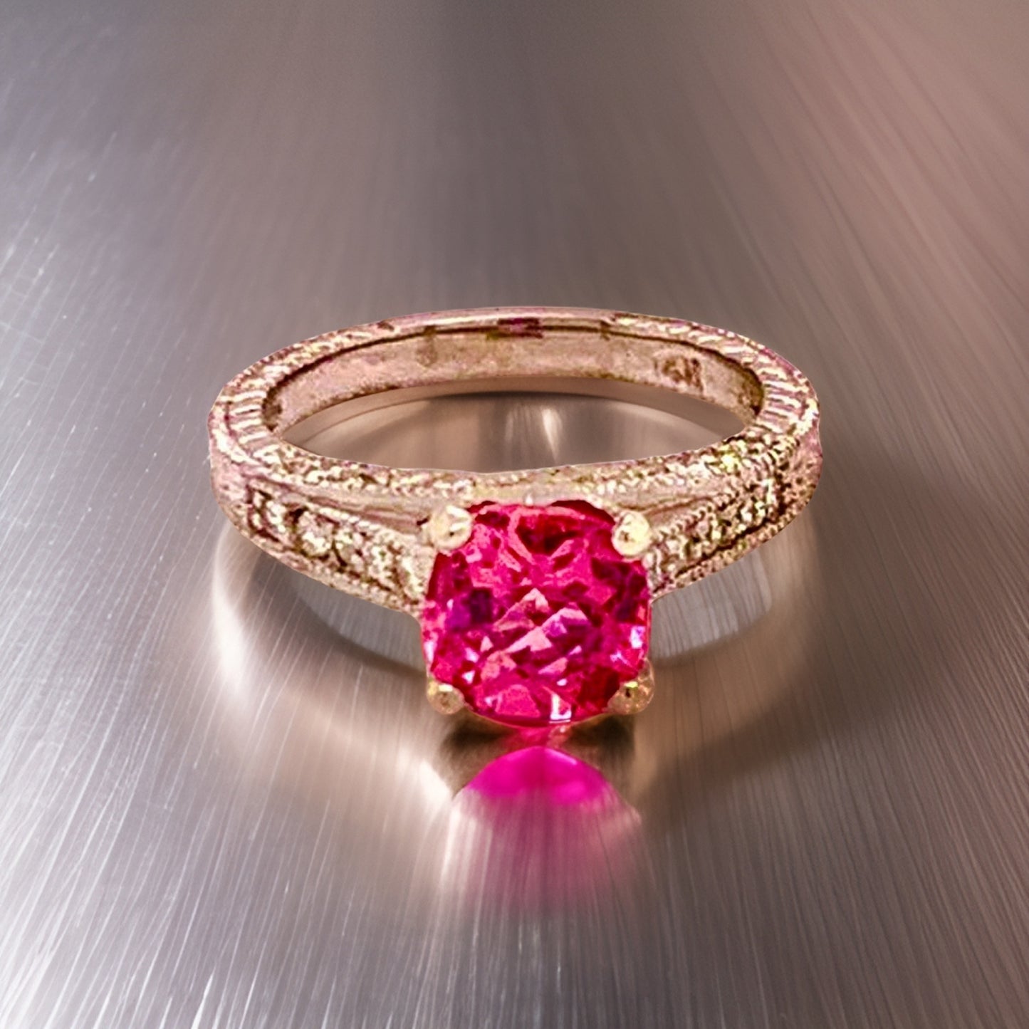 Diamond Pink Tourmaline Rubellite Ring 6.5 14k Gold 2.45 Tcw Certified $3,700 912289 - Certified Fine Jewelry