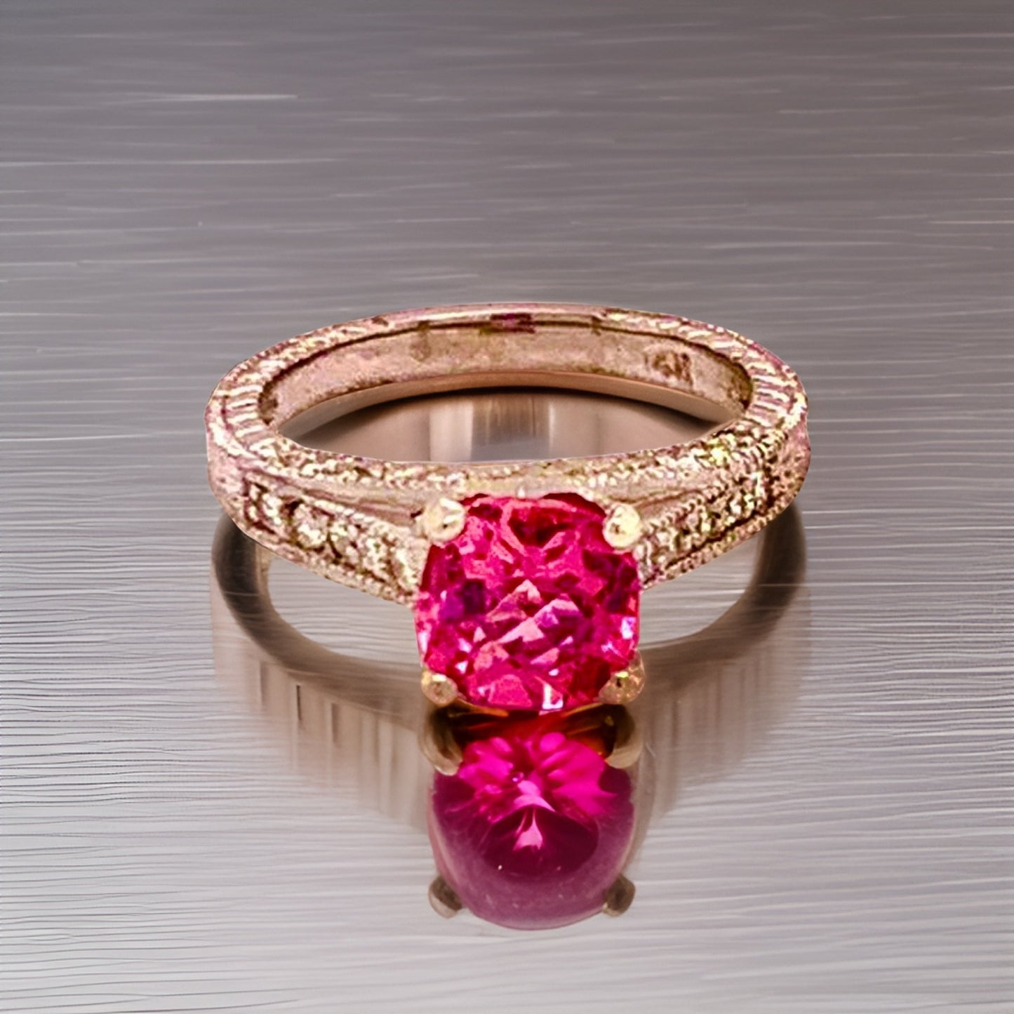 Diamond Pink Tourmaline Rubellite Ring 6.5 14k Gold 2.45 Tcw Certified $3,700 912289 - Certified Fine Jewelry
