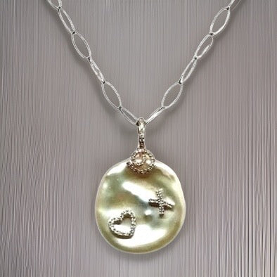 Diamond Fresh Water Pearl Necklace 14k Gold Pendant 16.25" Italy Certified $2,950 910819 - Certified Fine Jewelry