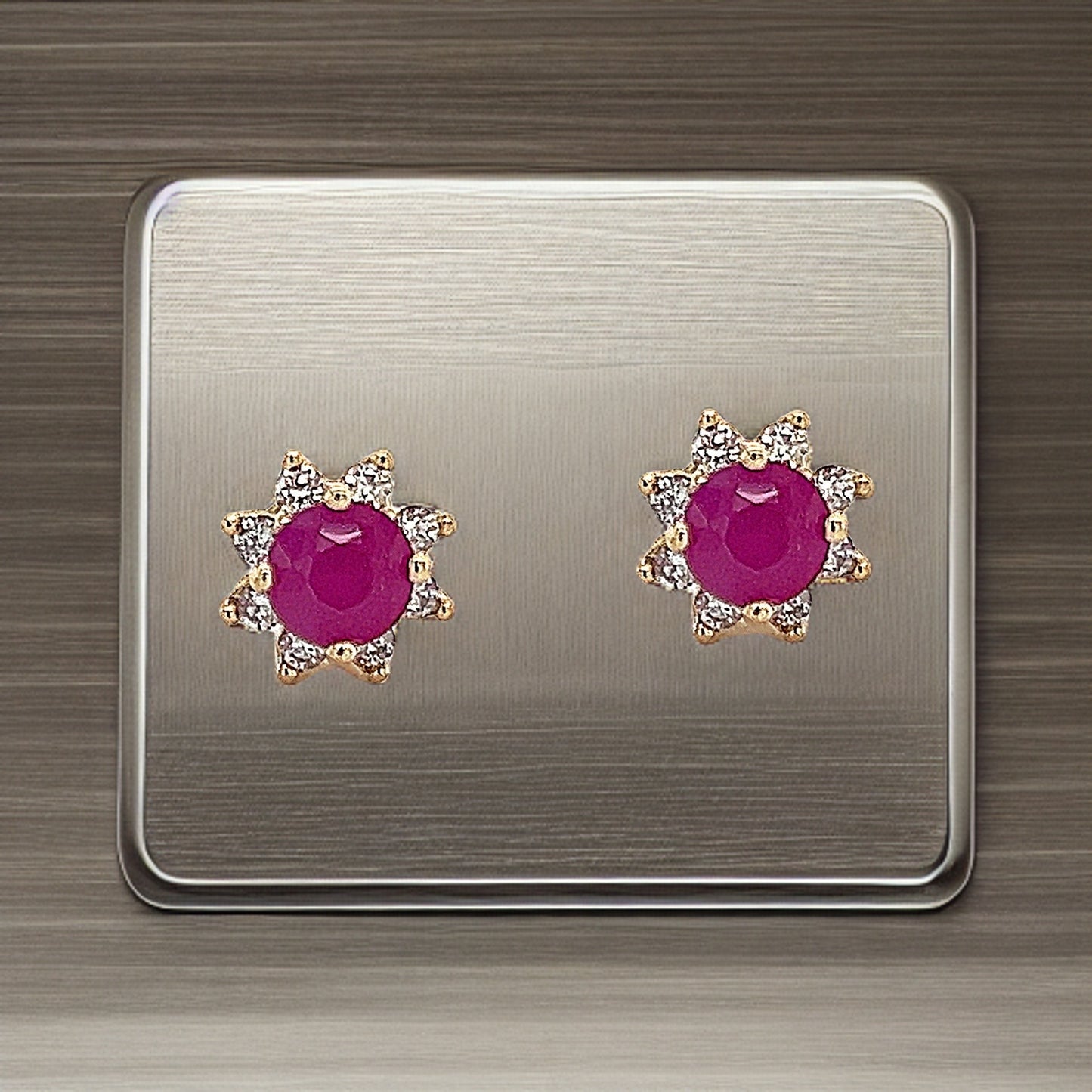 Natural Ruby Diamond Earrings 14k Gold 1.25 TCW Certified $2,290 210748 - Certified Fine Jewelry