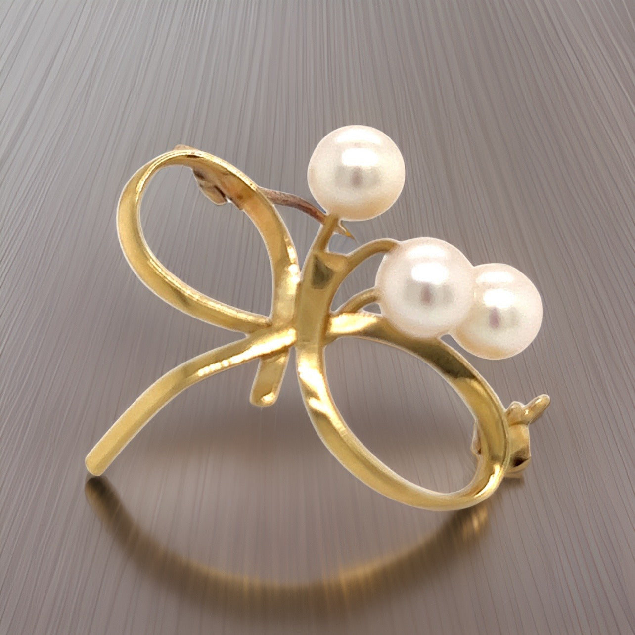 Mikimoto Estate Akoya Pearl Brooch Pin 14k Gold 6 mm M273 - Certified Fine Jewelry