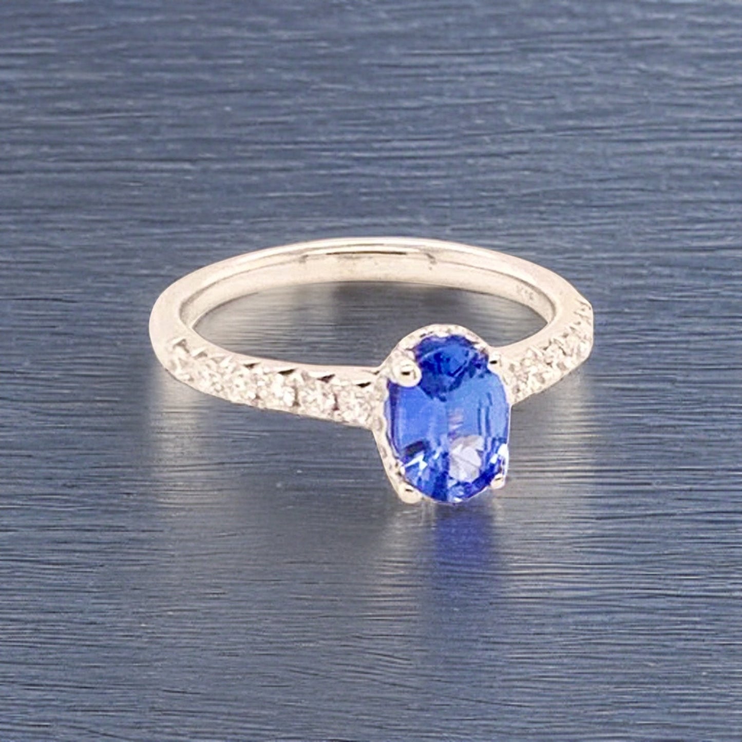 Diamond Sapphire Ring 18k Gold Women 1.725 TCW Certified $3990 913137 - Certified Fine Jewelry