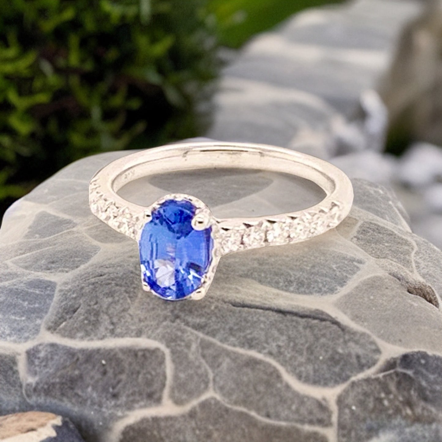 Diamond Sapphire Ring 18k Gold Women 1.725 TCW Certified $3990 913137 - Certified Fine Jewelry