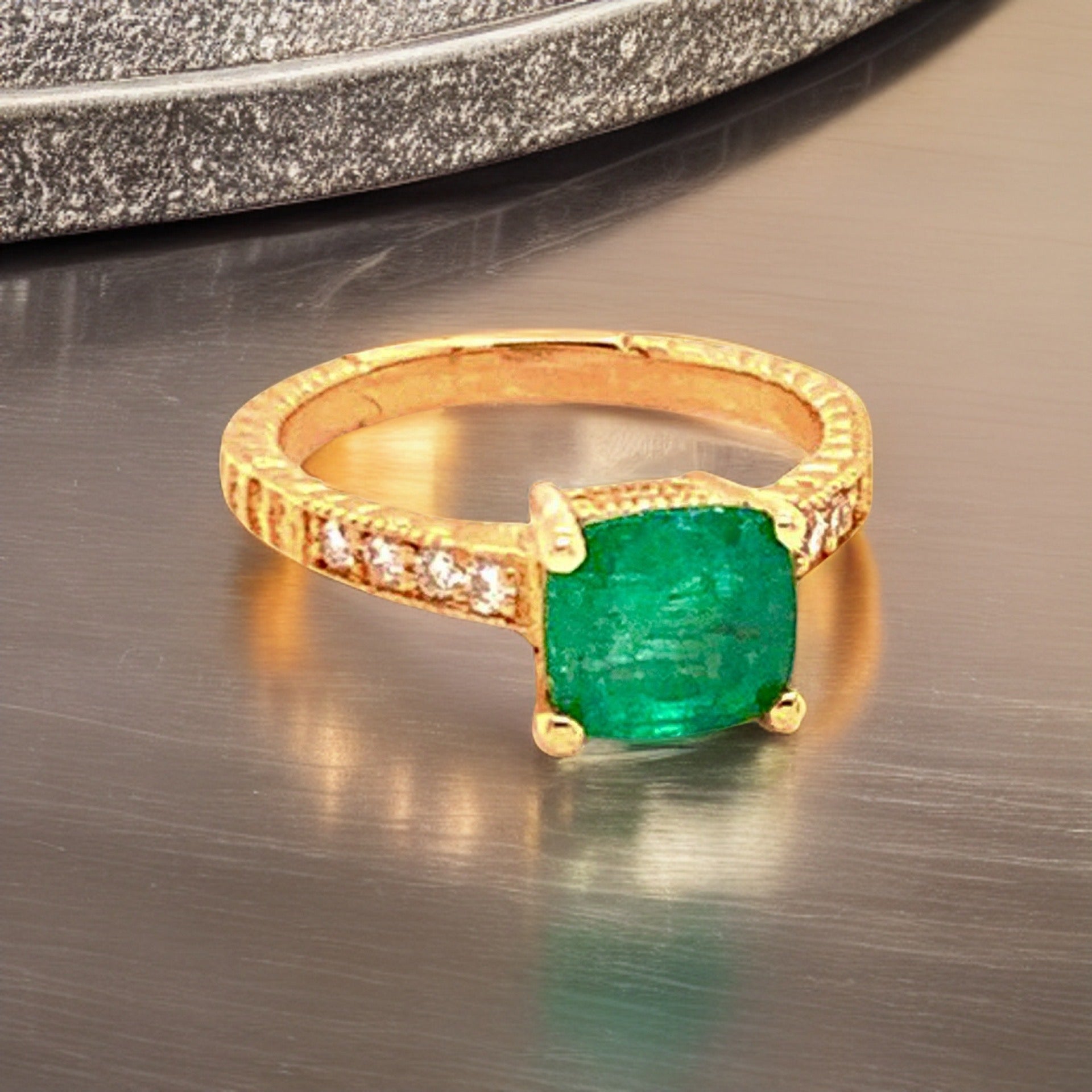 Diamond Emerald Ring 14k Gold 2.01 TCW Women Certified $3,950 914185 - Certified Fine Jewelry