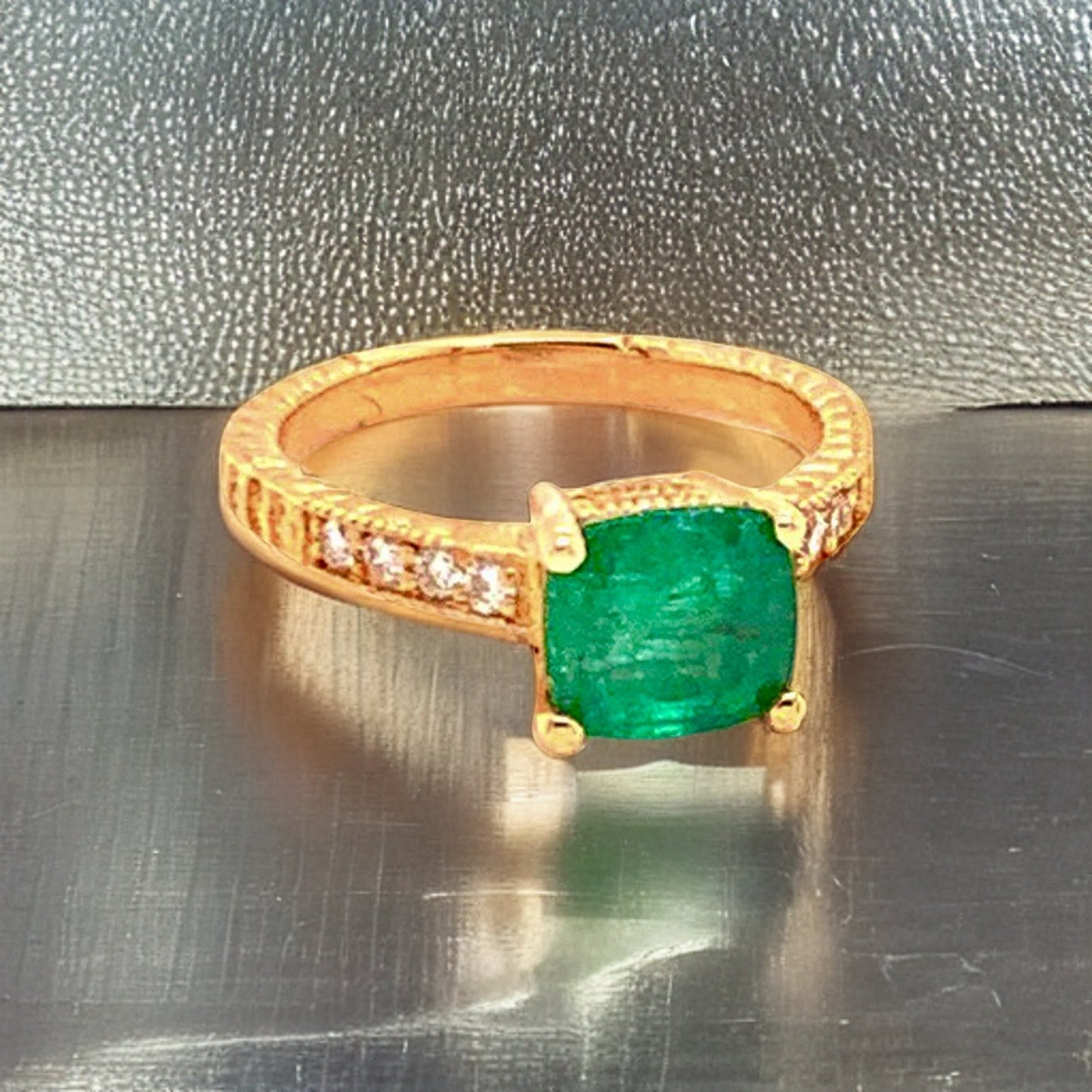 Diamond Emerald Ring 14k Gold 2.01 TCW Women Certified $3,950 914185 - Certified Fine Jewelry