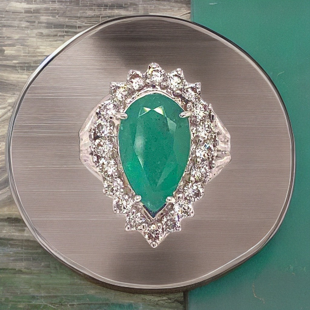 Diamond Emerald Ring 7.50 TCW 18 KT GIA Certified $8,950 915169 - Certified Fine Jewelry