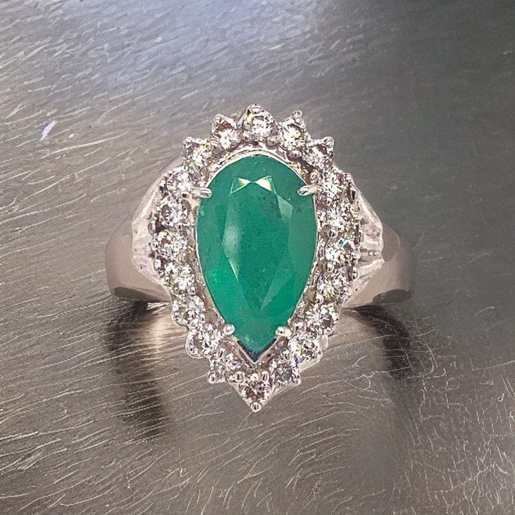 Diamond Emerald Ring 7.50 TCW 18 KT GIA Certified $8,950 915169 - Certified Fine Jewelry