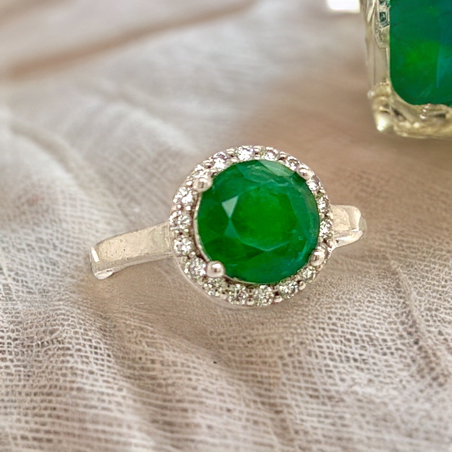 Natural Emerald Diamond Ring 14k Gold 2.83 TCW Certified $4,950 213252 - Certified Fine Jewelry