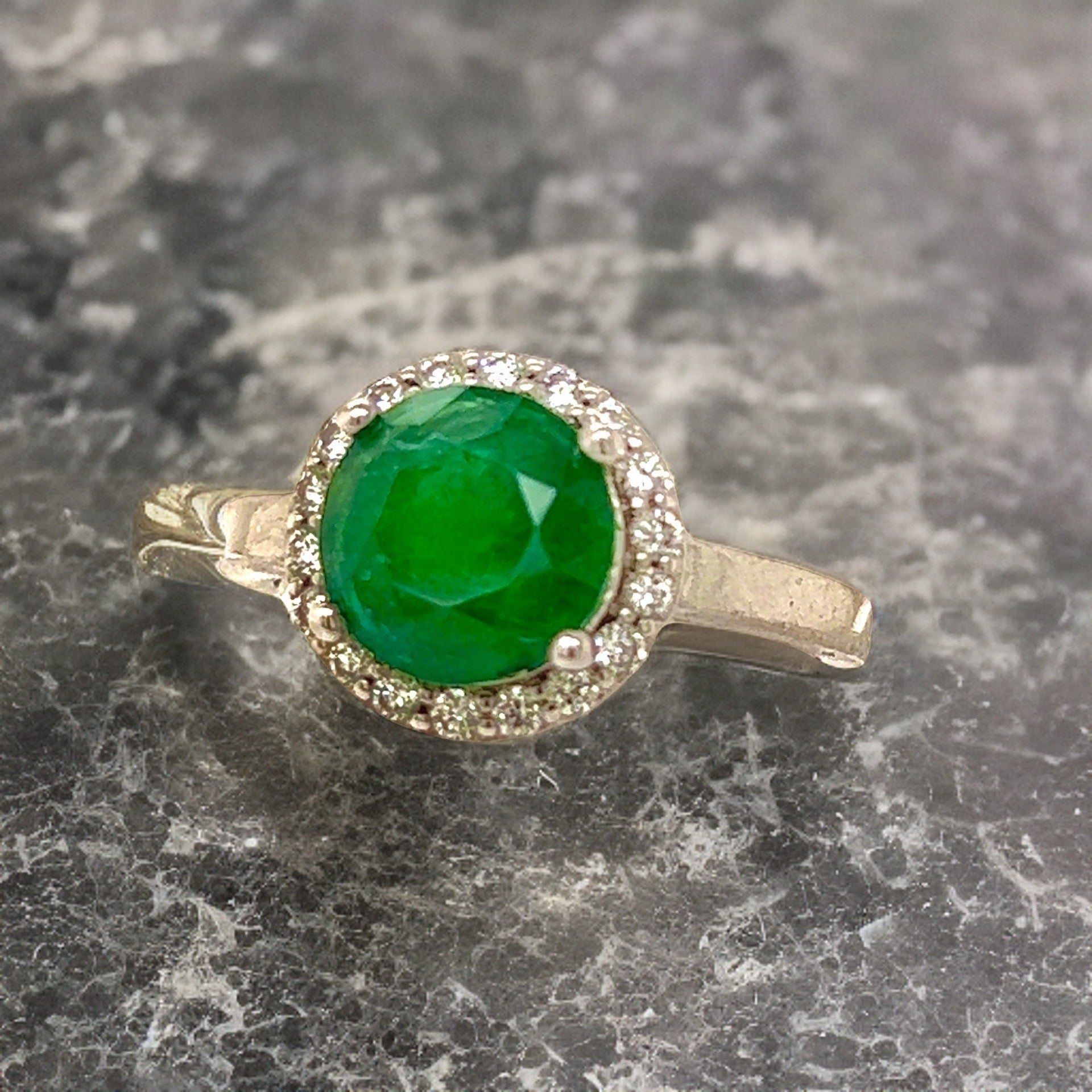 Natural Emerald Diamond Ring 14k Gold 2.83 TCW Certified $4,950 213252 - Certified Fine Jewelry
