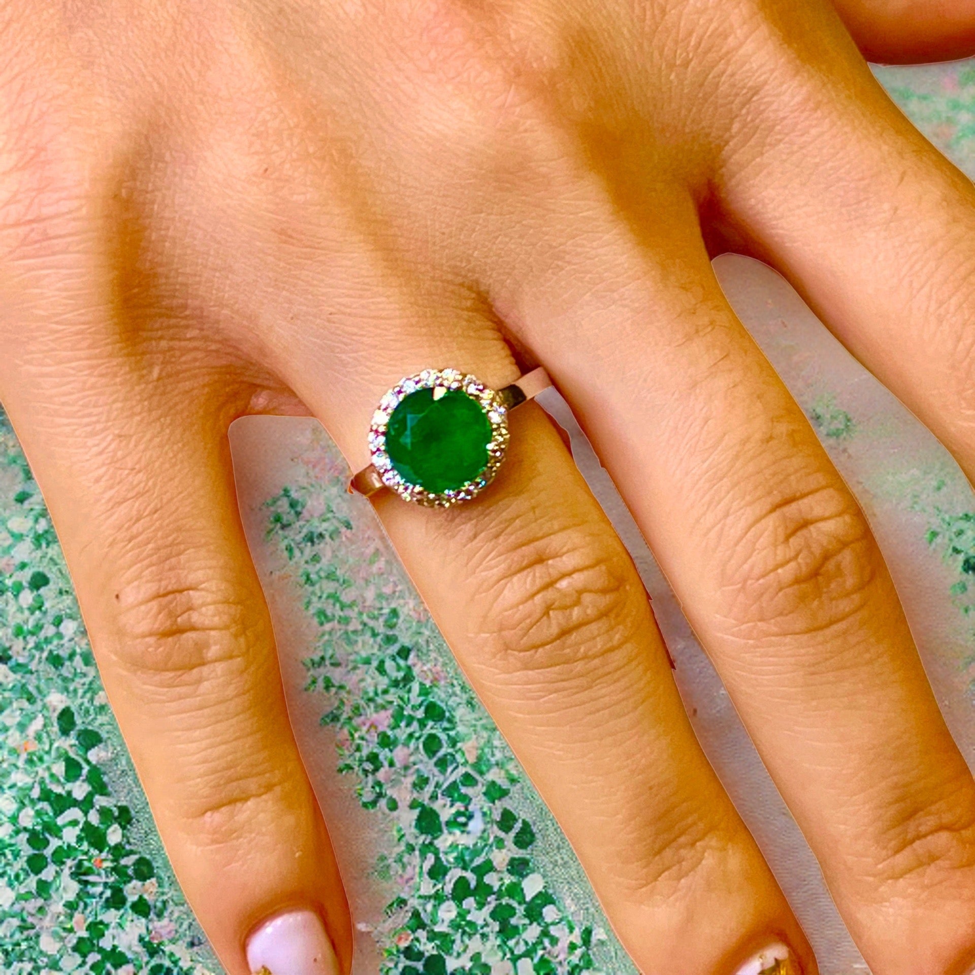 Natural Emerald Diamond Ring 14k Gold 2.83 TCW Certified $4,950 213252 - Certified Fine Jewelry