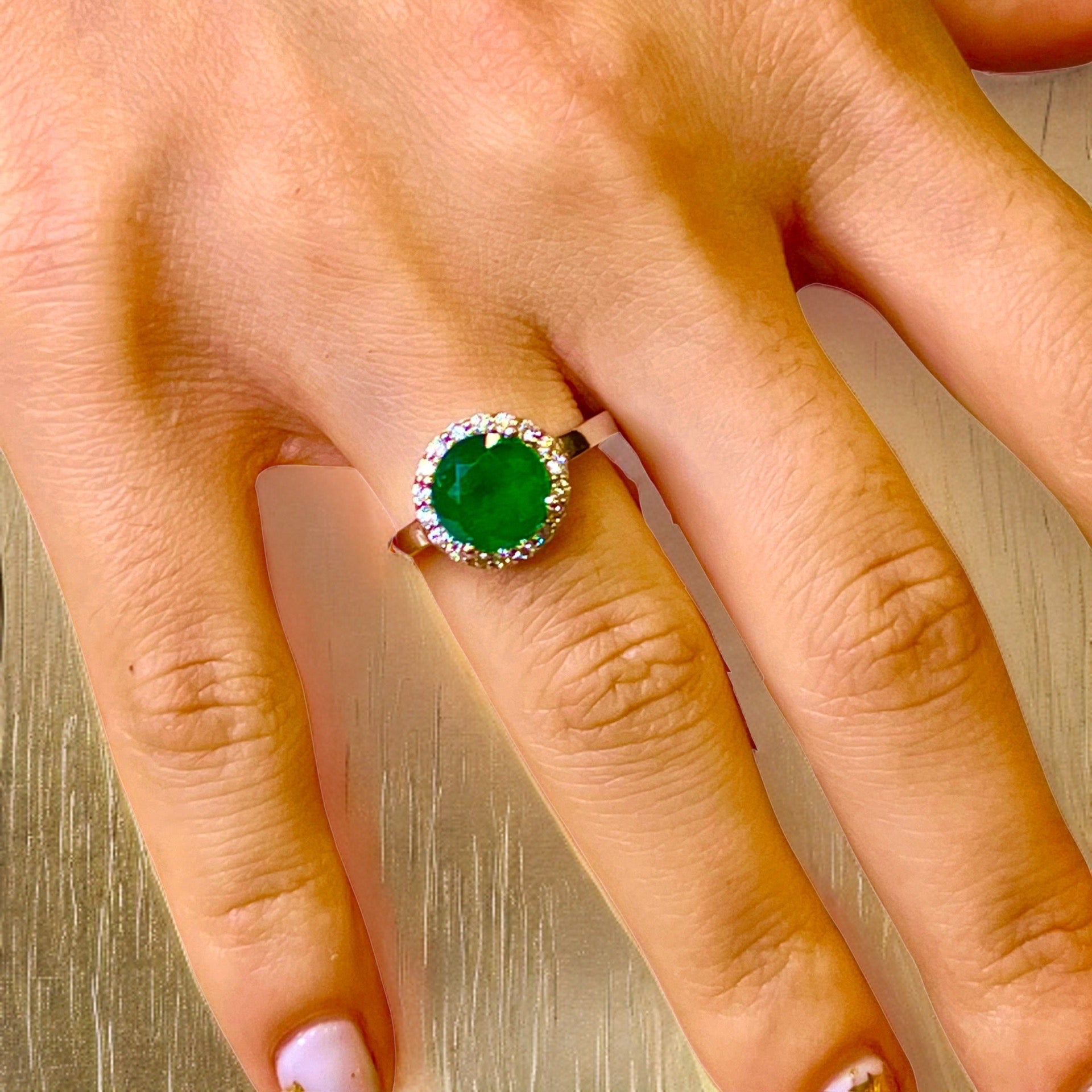 Natural Emerald Diamond Ring 14k Gold 2.83 TCW Certified $4,950 213252 - Certified Fine Jewelry