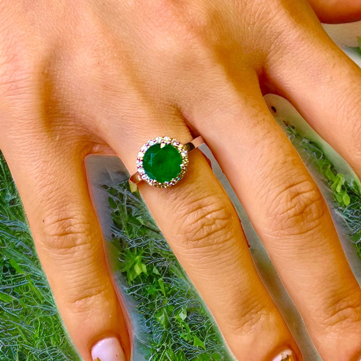 Natural Emerald Diamond Ring 14k Gold 2.83 TCW Certified $4,950 213252 - Certified Fine Jewelry