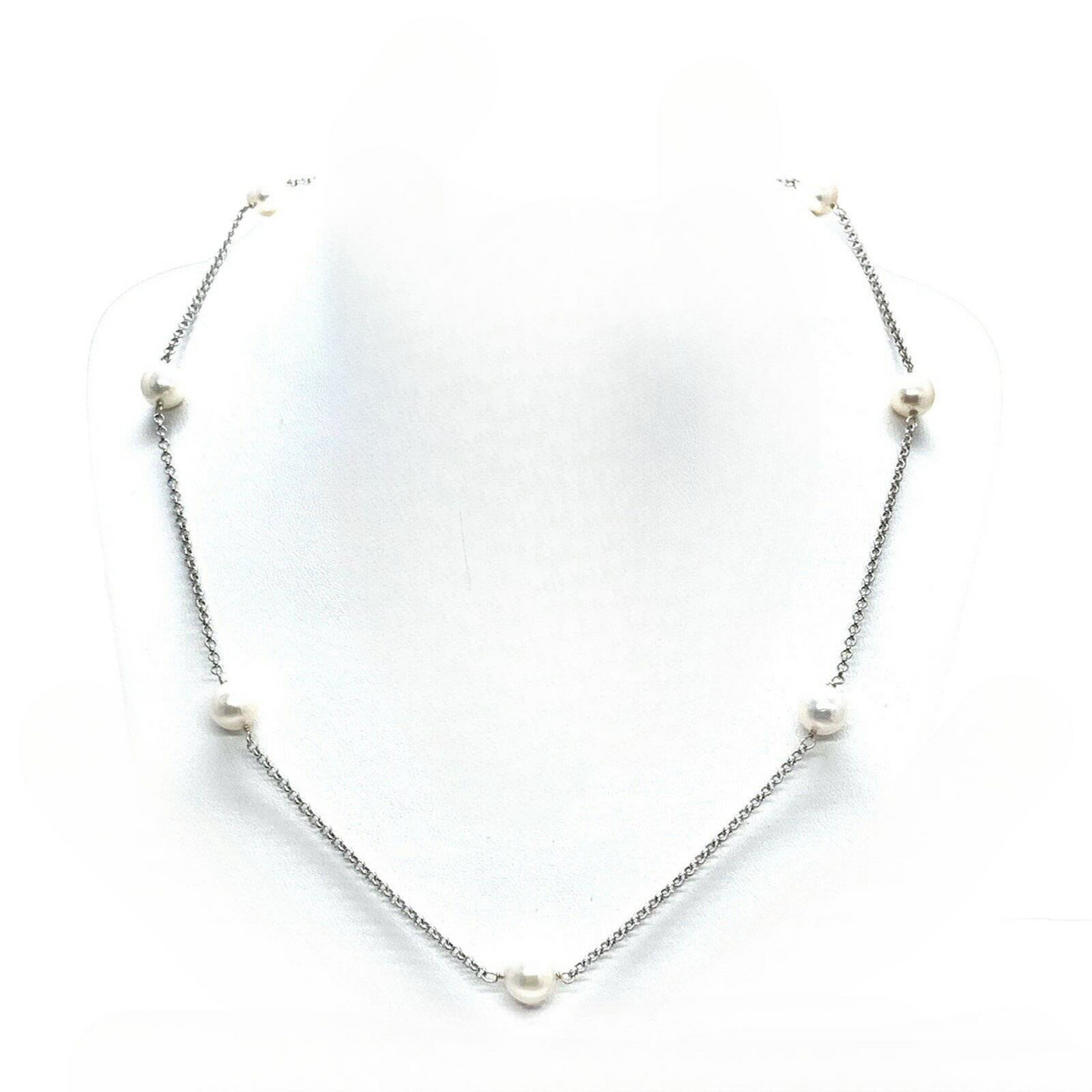 Akoya Pearl Necklace 7.65-7.85 mm 14k Gold 19" Women Certified $1,850 721769 - Certified Fine Jewelry