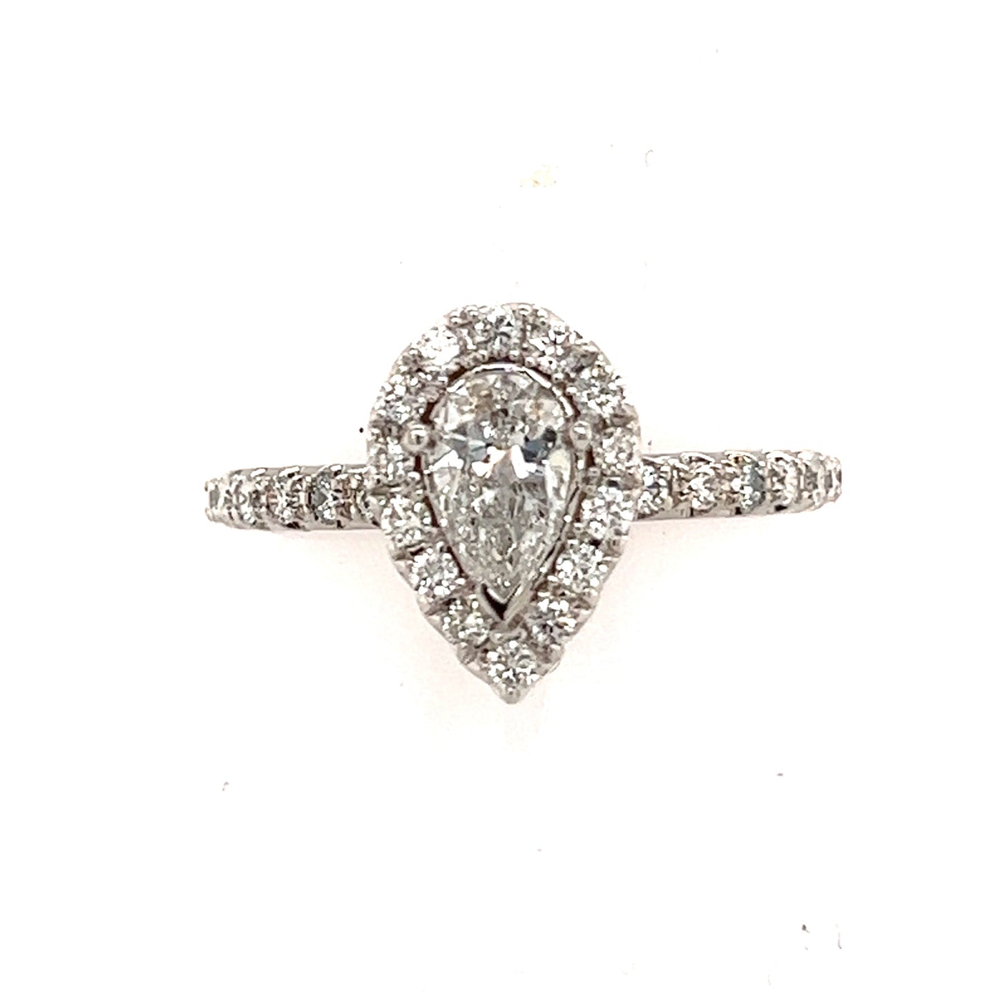 Diamond Engagement Ring 14k White Gold 0.90 TCW Certified $4,950 210736 - Certified Fine Jewelry