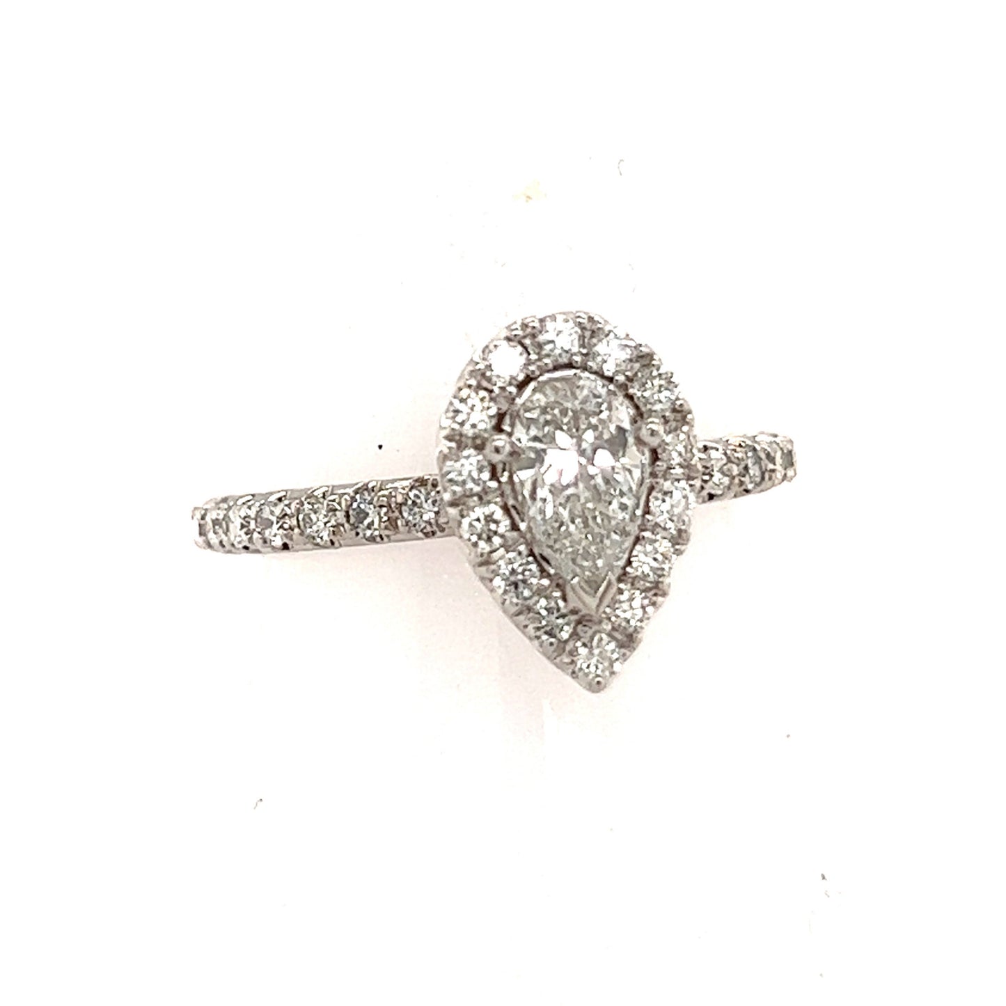 Diamond Engagement Ring 14k White Gold 0.90 TCW Certified $4,950 210736 - Certified Fine Jewelry