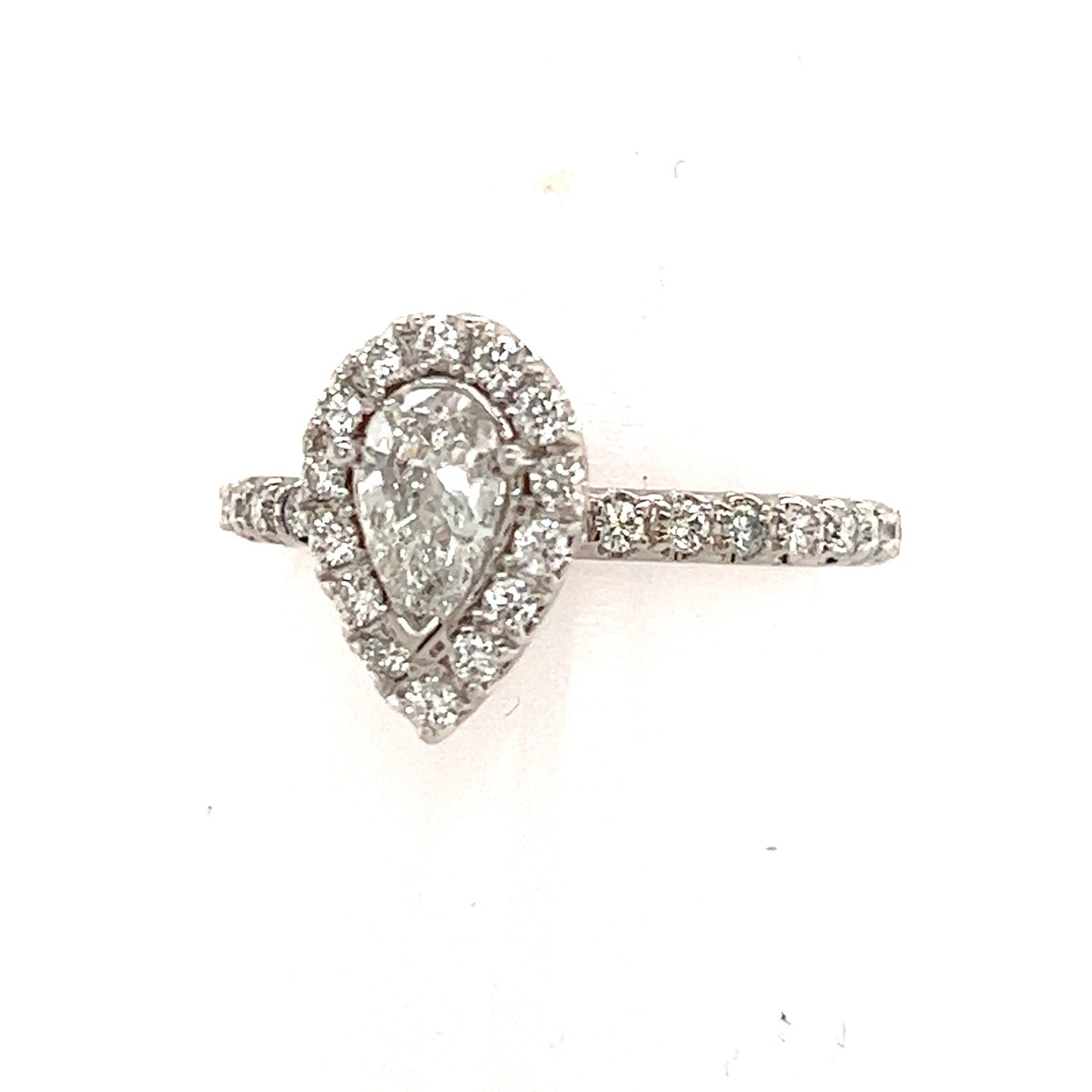 Diamond Engagement Ring 14k White Gold 0.90 TCW Certified $4,950 210736 - Certified Fine Jewelry