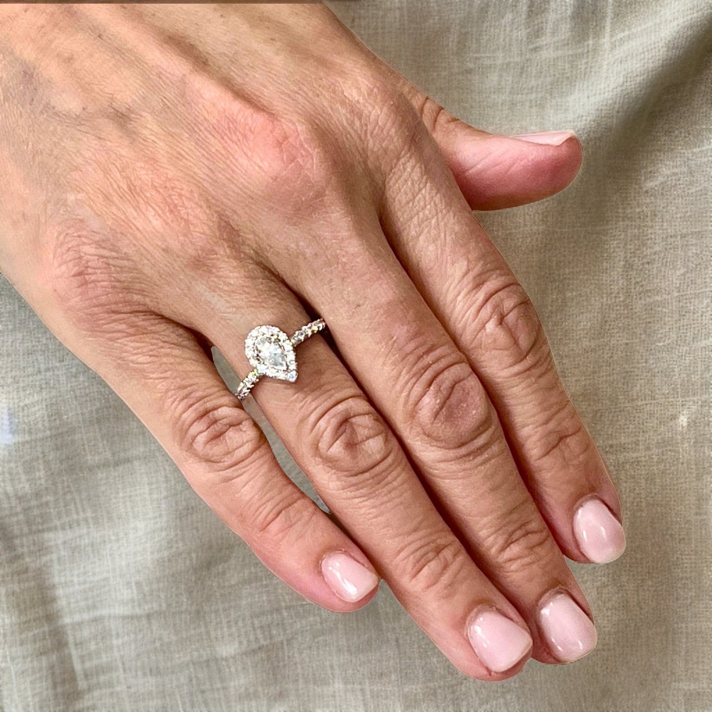 Diamond Engagement Ring 14k White Gold 0.90 TCW Certified $4,950 210736 - Certified Fine Jewelry