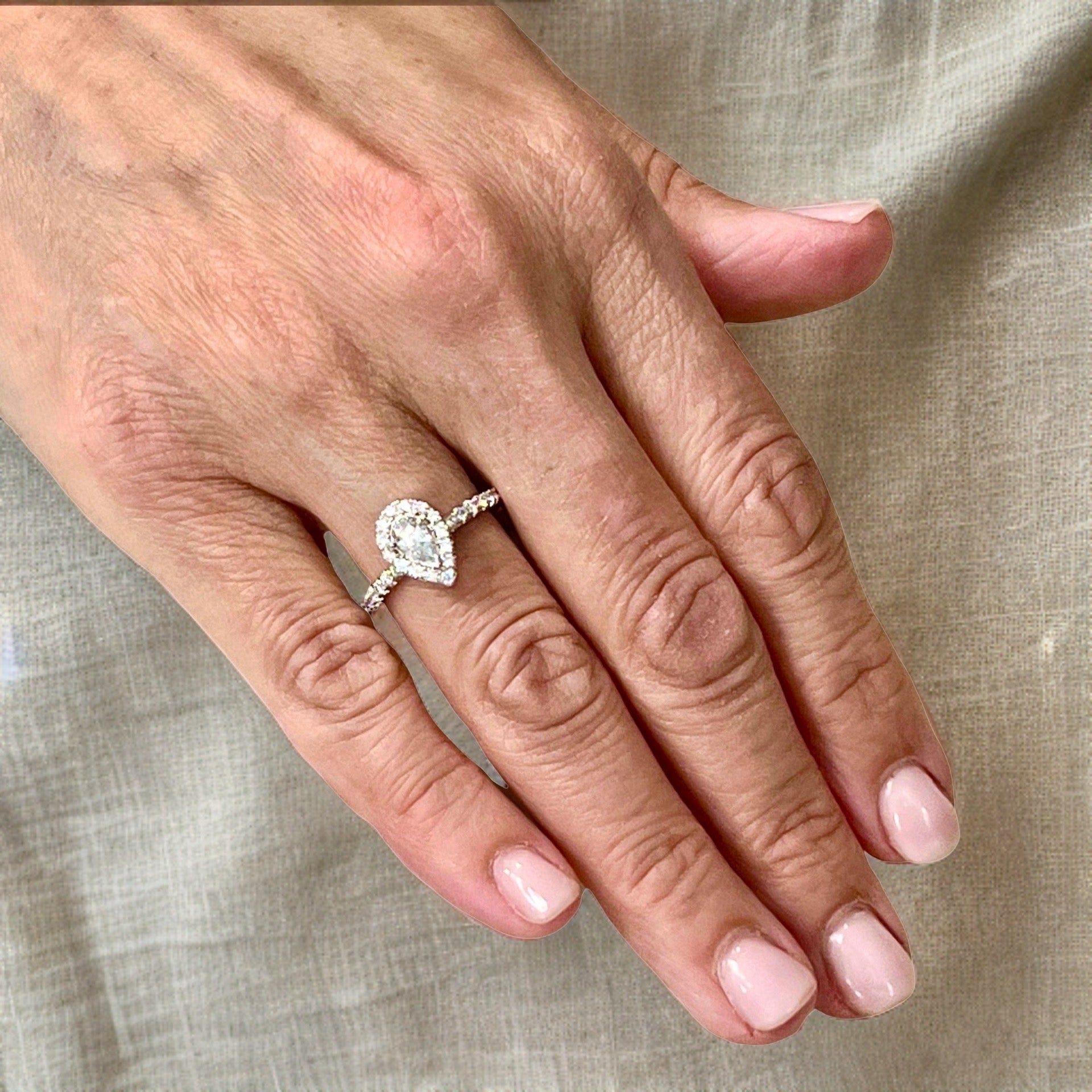 Diamond Engagement Ring 14k White Gold 0.90 TCW Certified $4,950 210736 - Certified Fine Jewelry