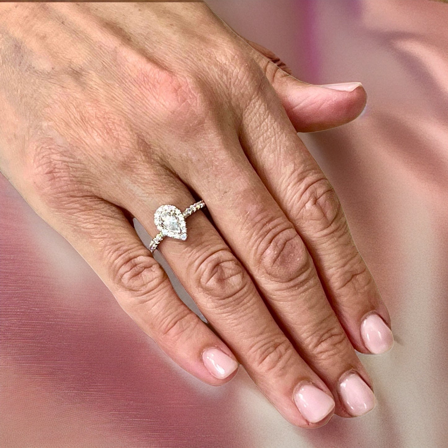 Diamond Engagement Ring 14k White Gold 0.90 TCW Certified $4,950 210736 - Certified Fine Jewelry