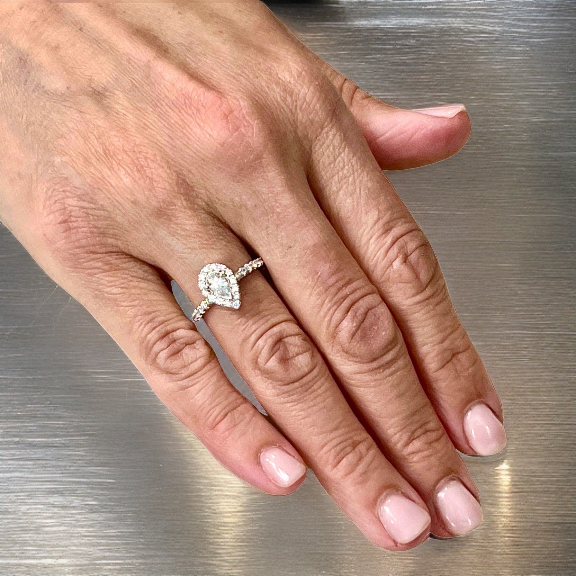 Diamond Engagement Ring 14k White Gold 0.90 TCW Certified $4,950 210736 - Certified Fine Jewelry