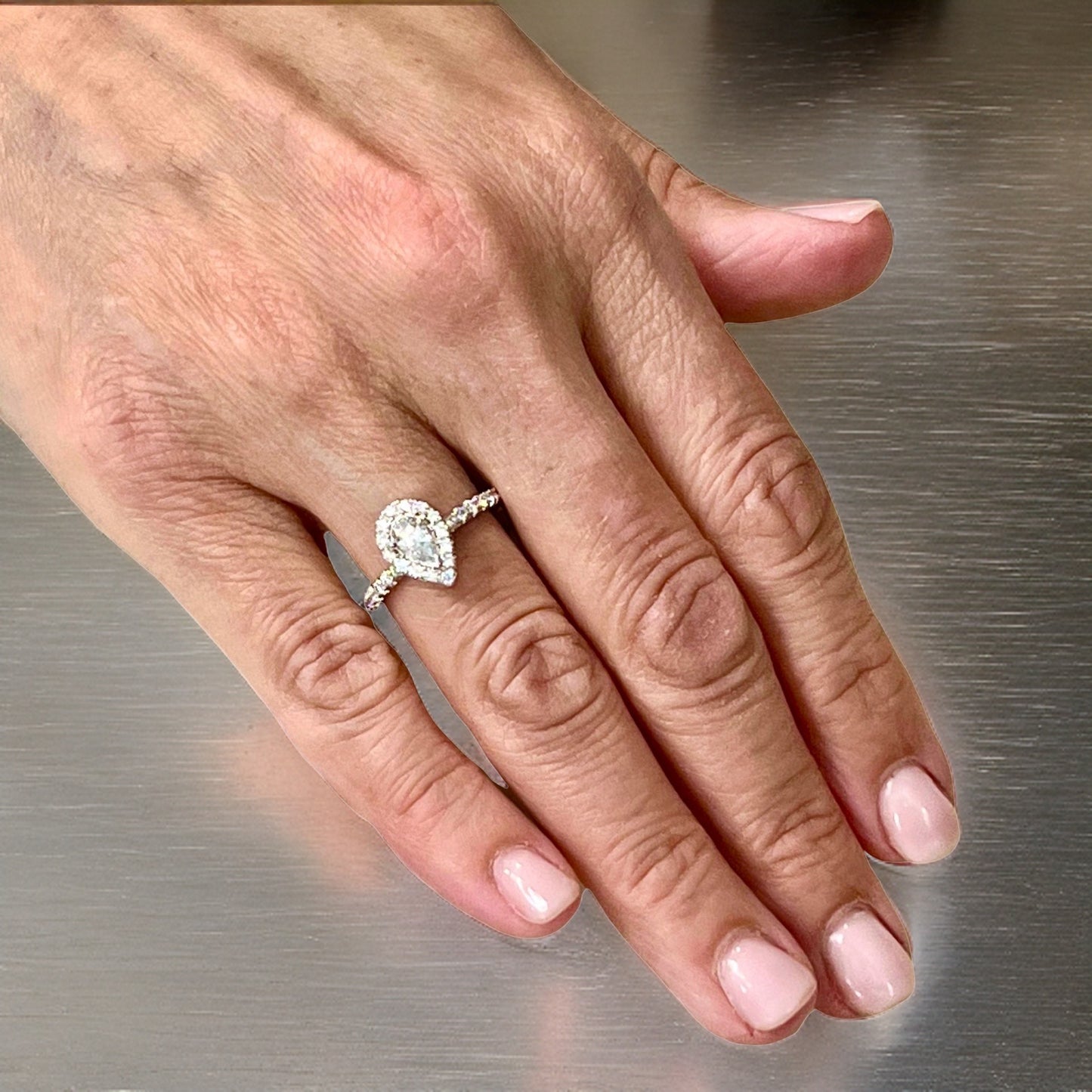 Diamond Engagement Ring 14k White Gold 0.90 TCW Certified $4,950 210736 - Certified Fine Jewelry