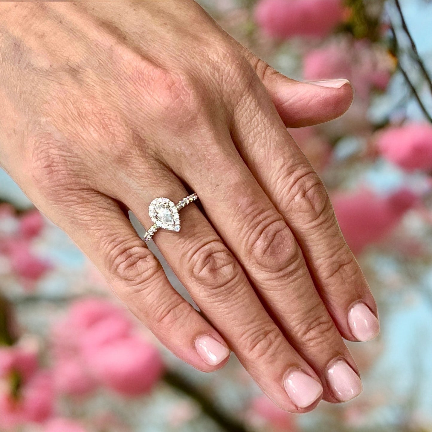 Diamond Engagement Ring 14k White Gold 0.90 TCW Certified $4,950 210736 - Certified Fine Jewelry