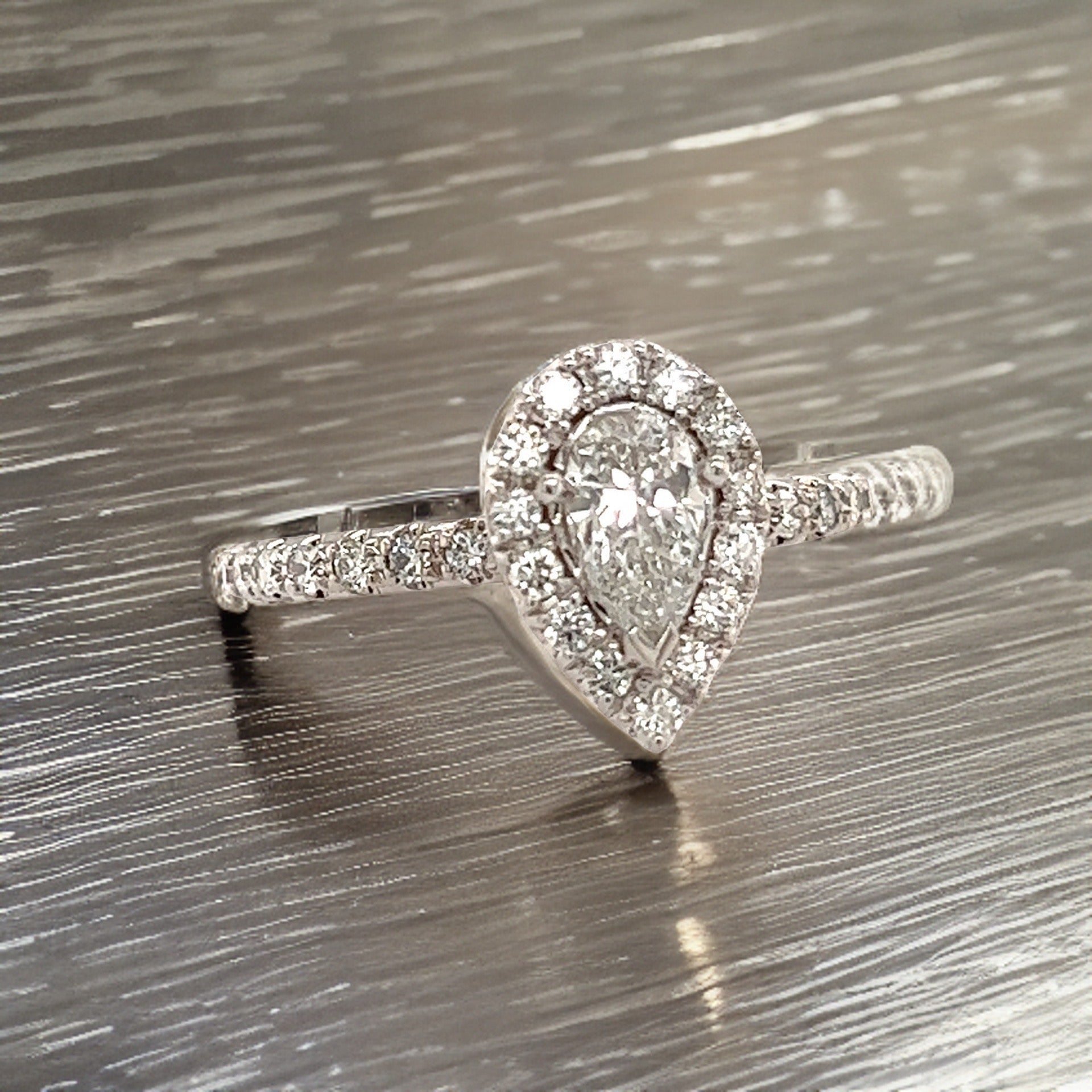 Diamond Engagement Ring 14k White Gold 0.90 TCW Certified $4,950 210736 - Certified Fine Jewelry