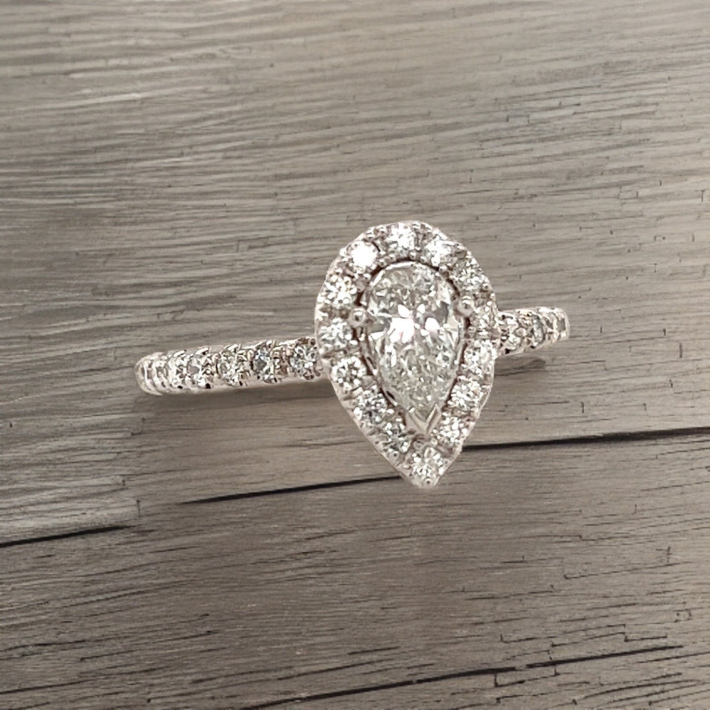 Diamond Engagement Ring 14k White Gold 0.90 TCW Certified $4,950 210736 - Certified Fine Jewelry