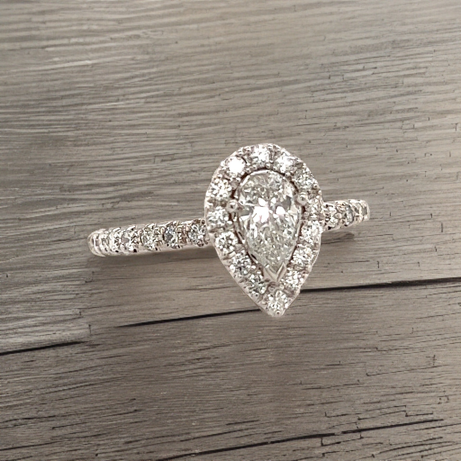 Diamond Engagement Ring 14k White Gold 0.90 TCW Certified $4,950 210736 - Certified Fine Jewelry
