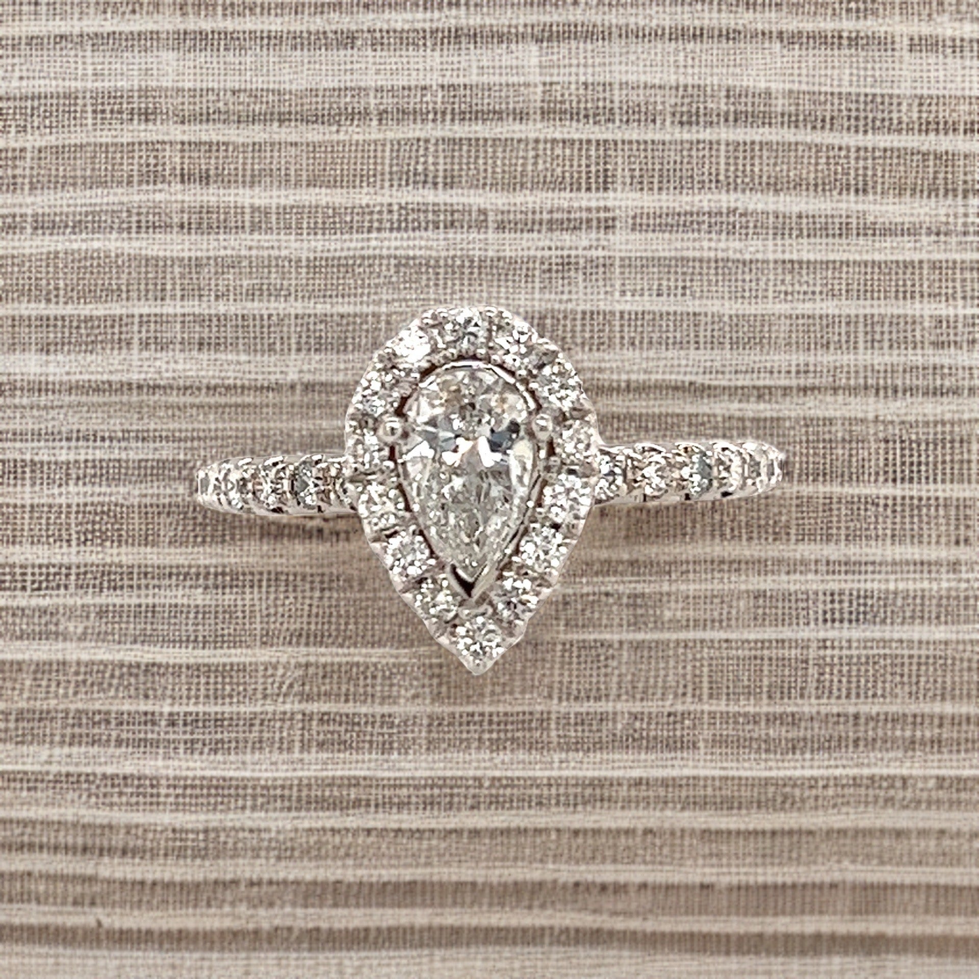 Diamond Engagement Ring 14k White Gold 0.90 TCW Certified $4,950 210736 - Certified Fine Jewelry