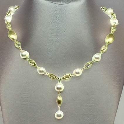 Akoya Pearl Necklace Earrings Set 9.8 mm 25.5" 14k Gold Certified $9,500 715357 - Certified Fine Jewelry