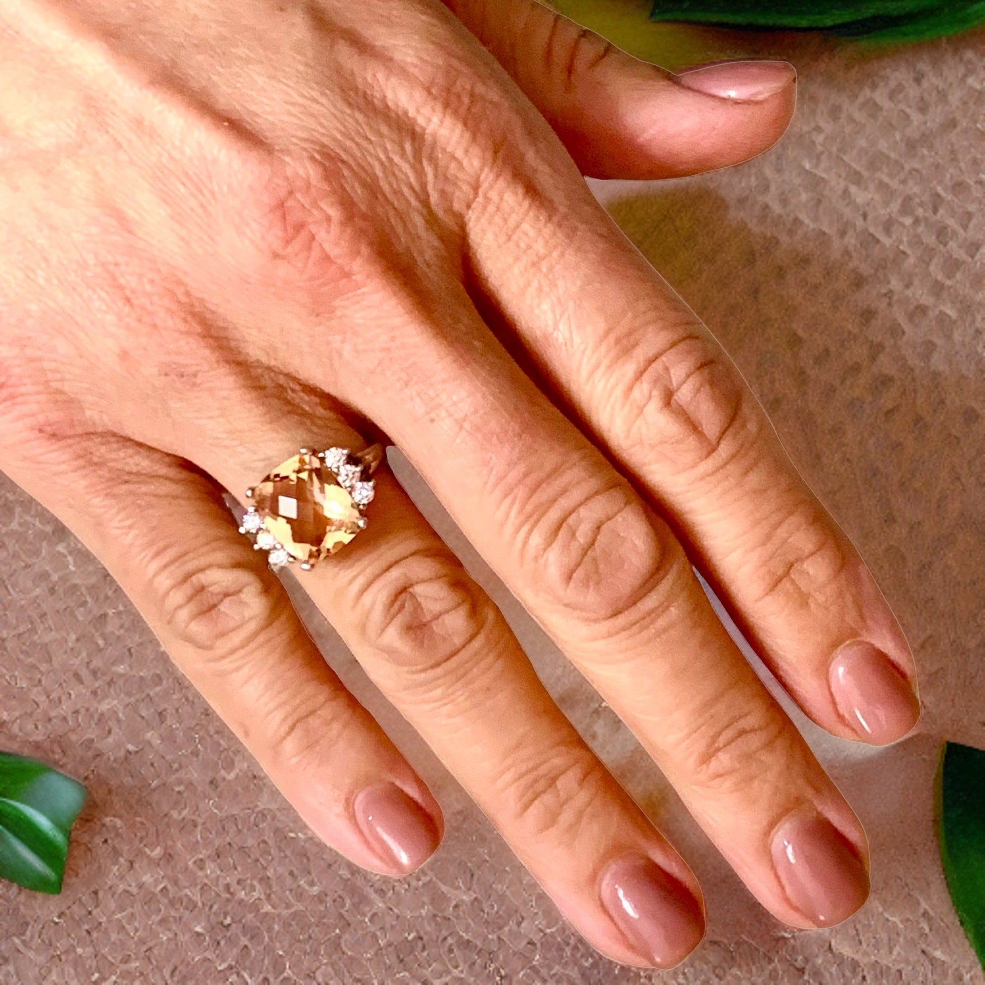 Diamond Morganite Ring Size 7.25 14k Gold 5.60 TCW Certified $5,950 120600 - Certified Fine Jewelry
